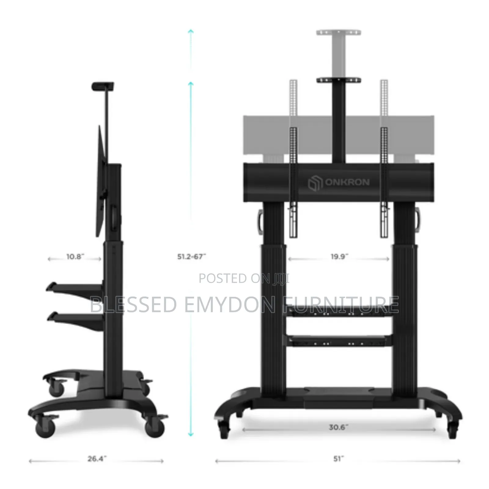 Mobile Tv Stand Rolling Tv Cart for 60 to 100.