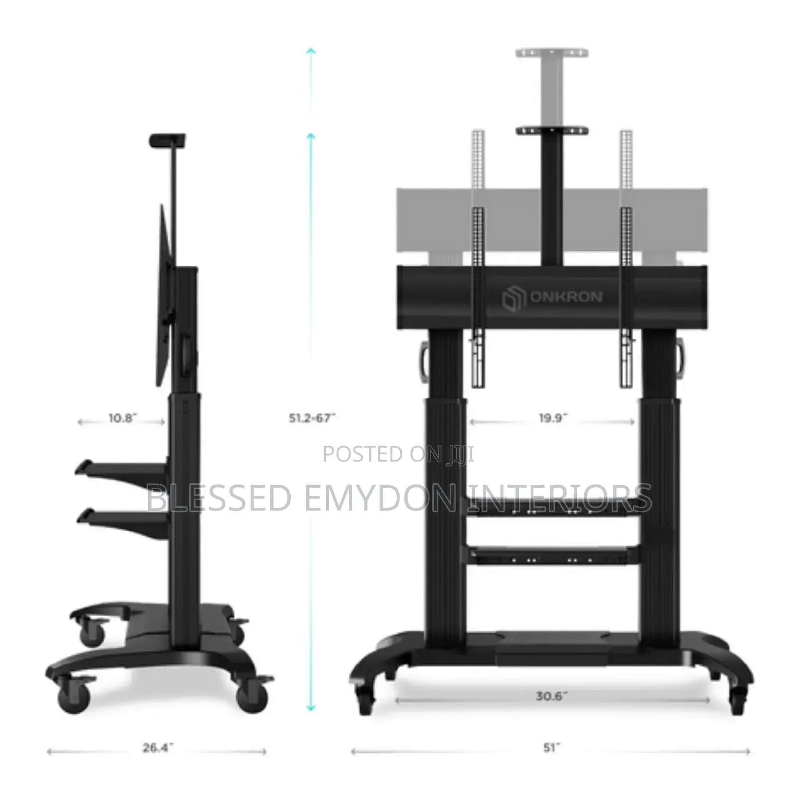 Mobile Tv Stand Rolling Tv Cart for 60 to 100.