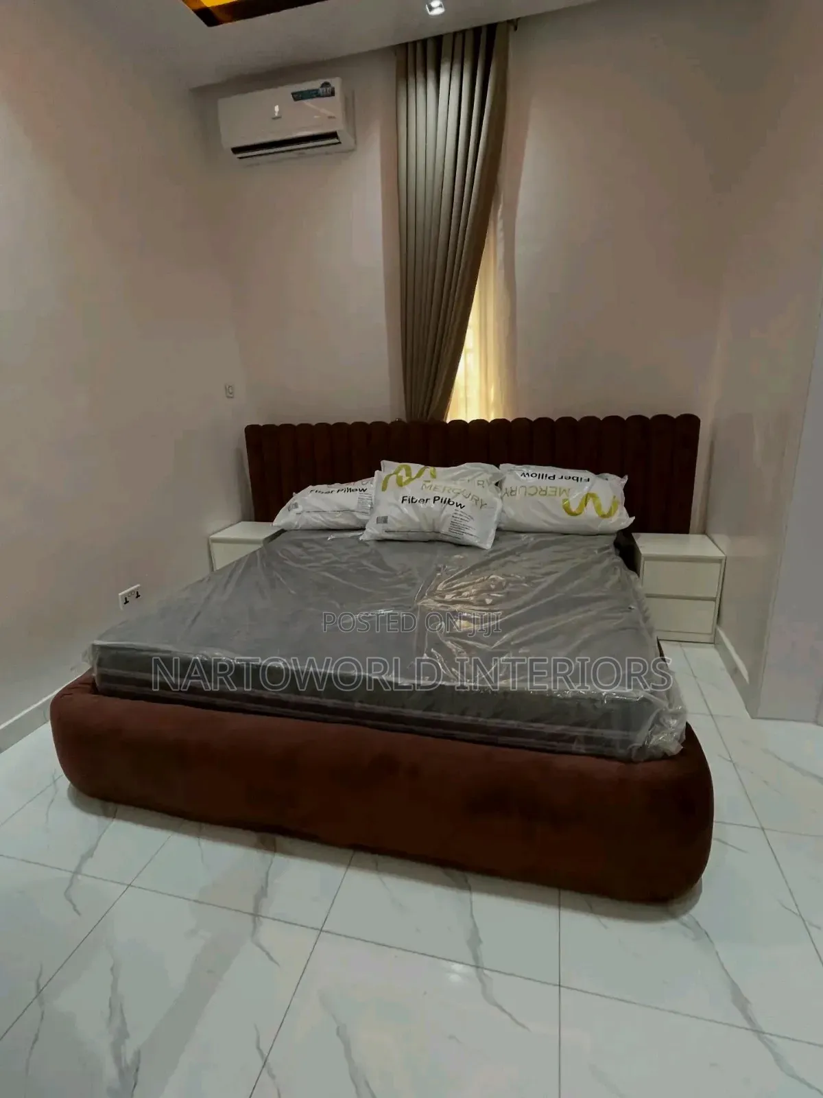 Quality Modern Brown 6by6 Bubble Bedframe.
