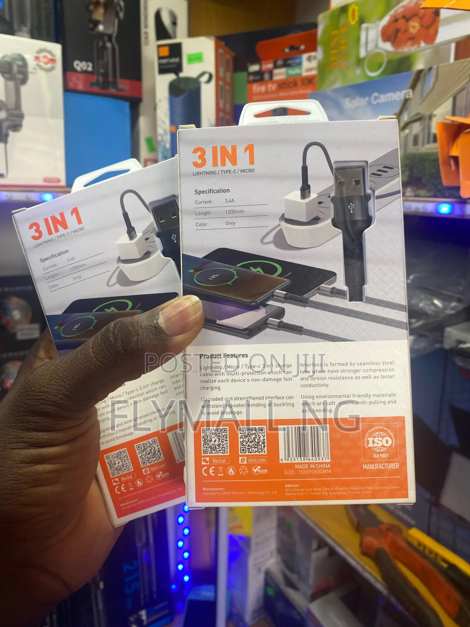 Ldnio Lc93 3-in-1 Fast Charging Cable