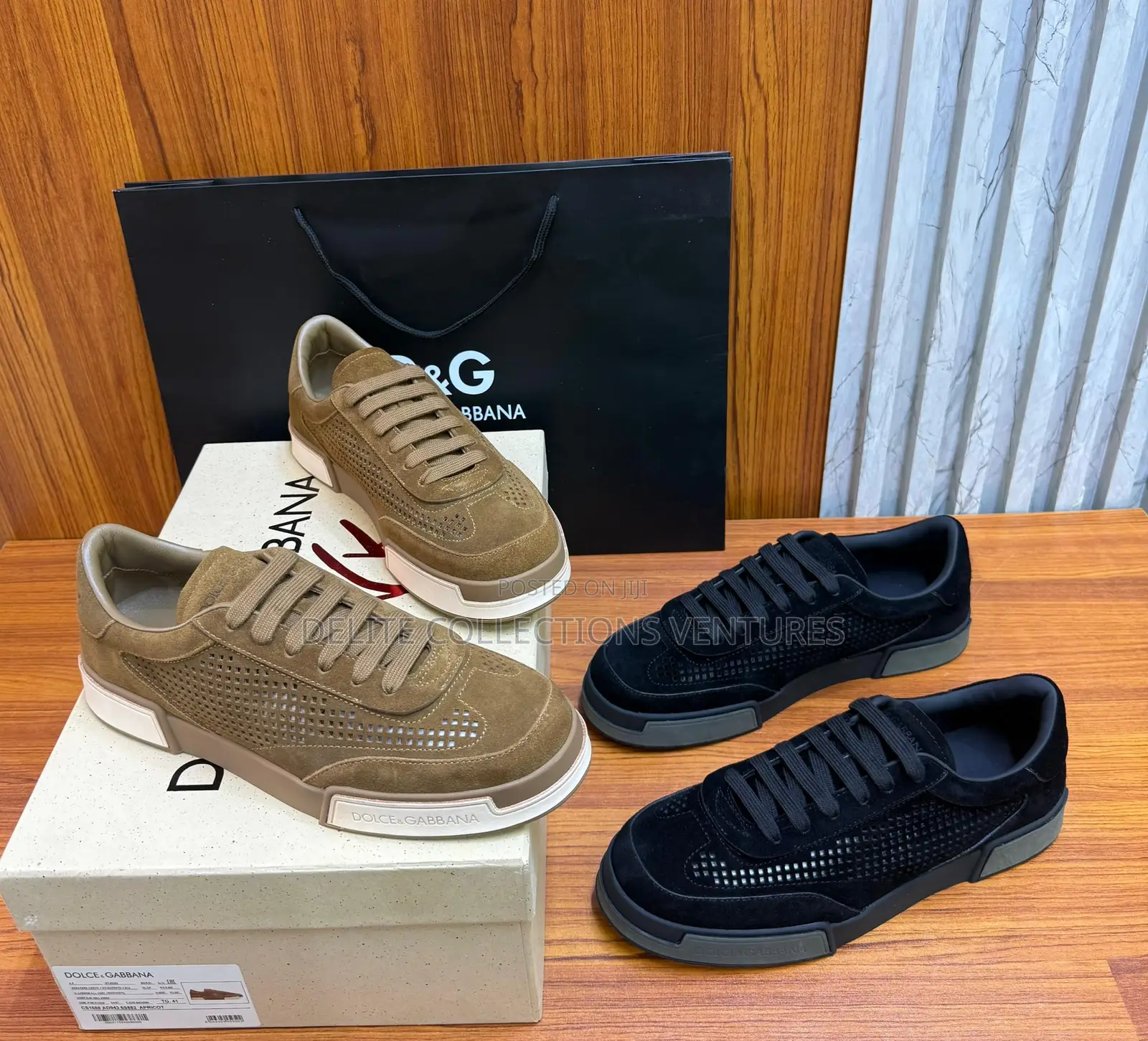 Luxury Update Dolce Gabbana Suede Perforated Portofino Yacht Shoes