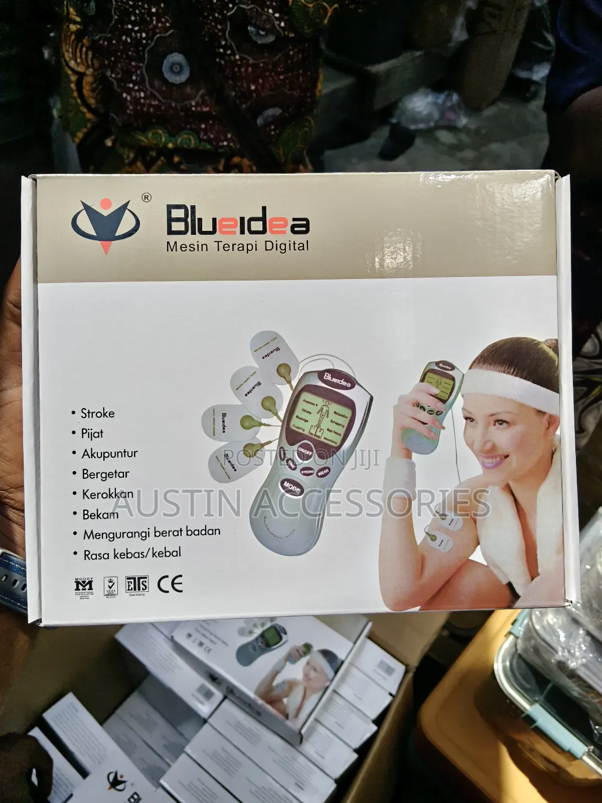 Blueidea Digital Body Pulses Muscle Relaxation Machine 4 Pads