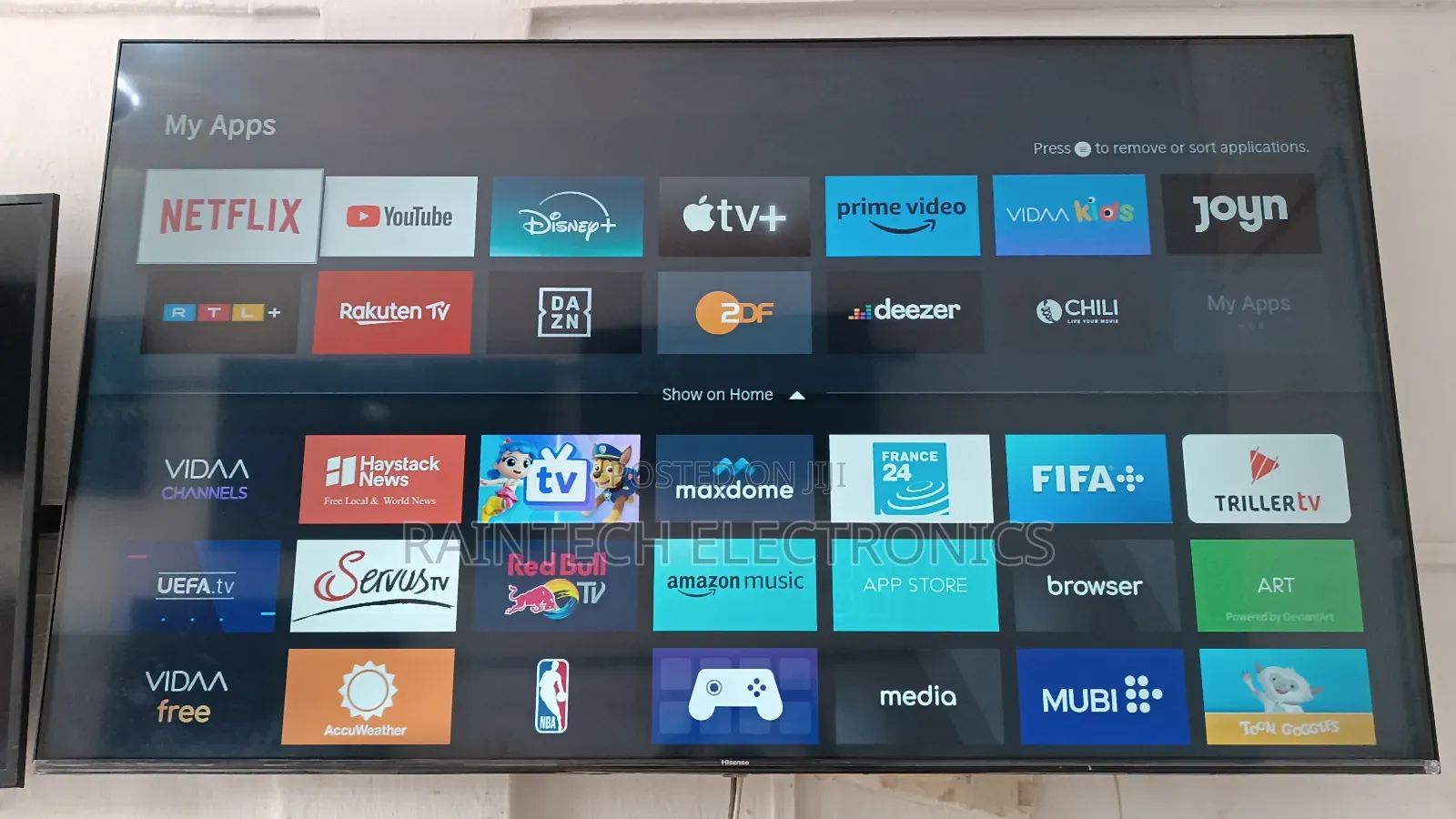 65inches Hisense Frameless Smart TV
