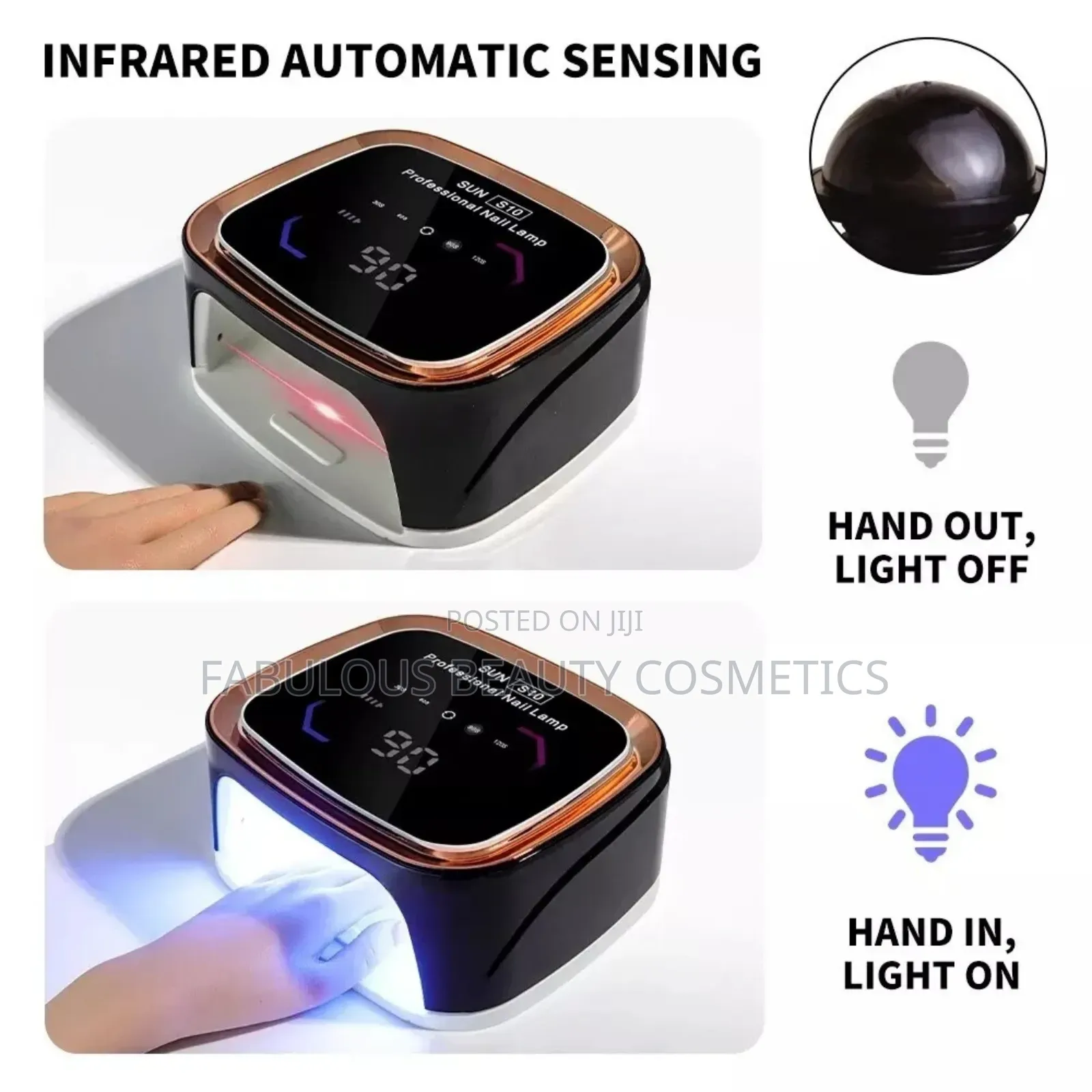 Cordless Rechargeable Nail Gel Polish Light Dryer 108w Led/Uv Naillamp