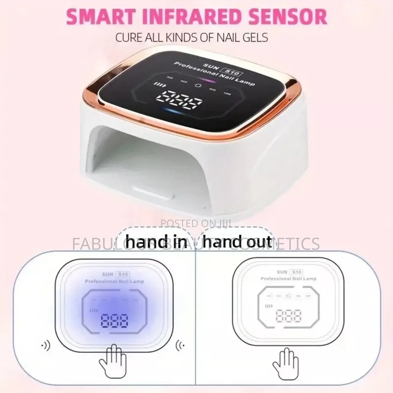 Cordless Rechargeable Nail Gel Polish Light Dryer 108w Led/Uv Naillamp
