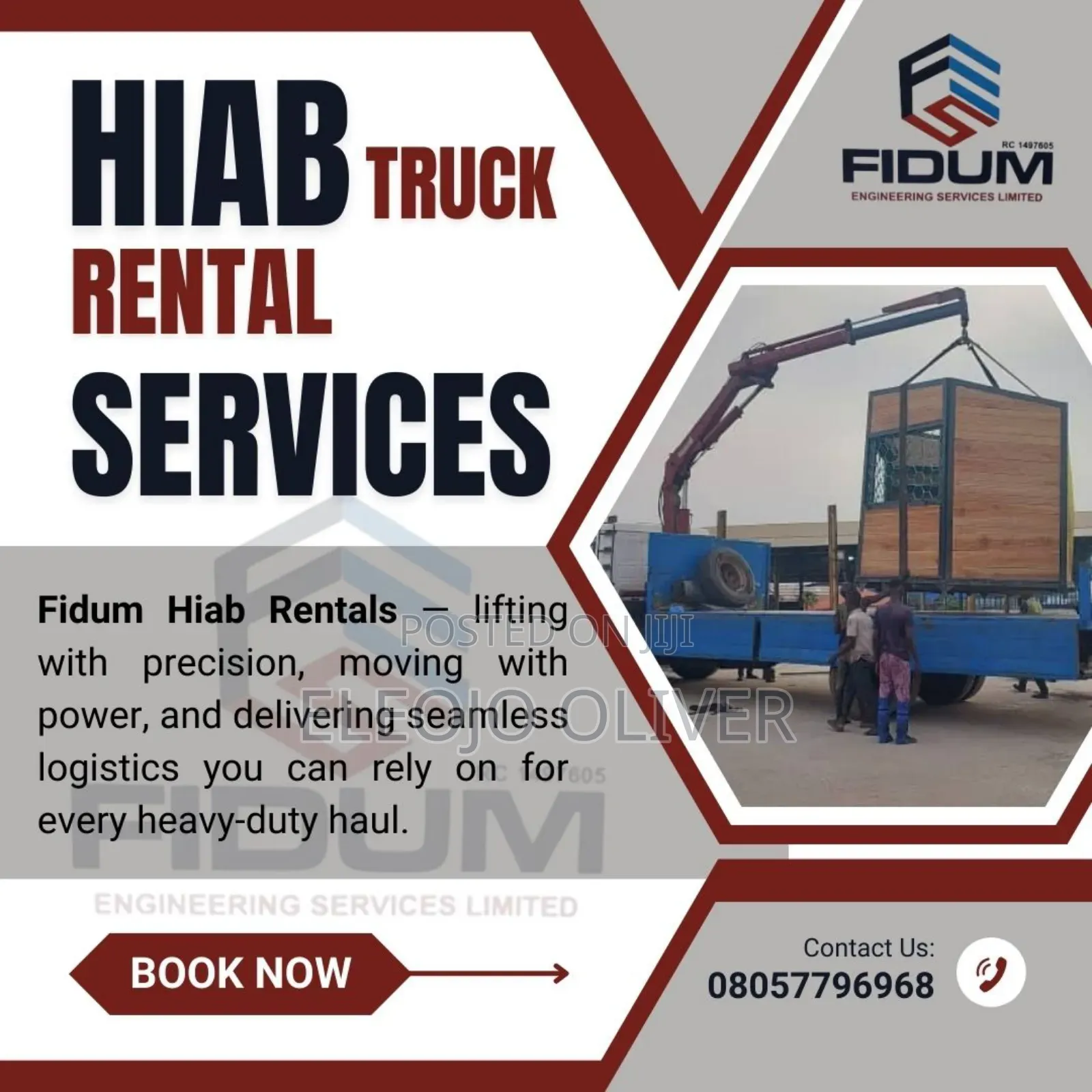 Self-Loader Hiab Truck for Rent in Ikoyi, Lagos