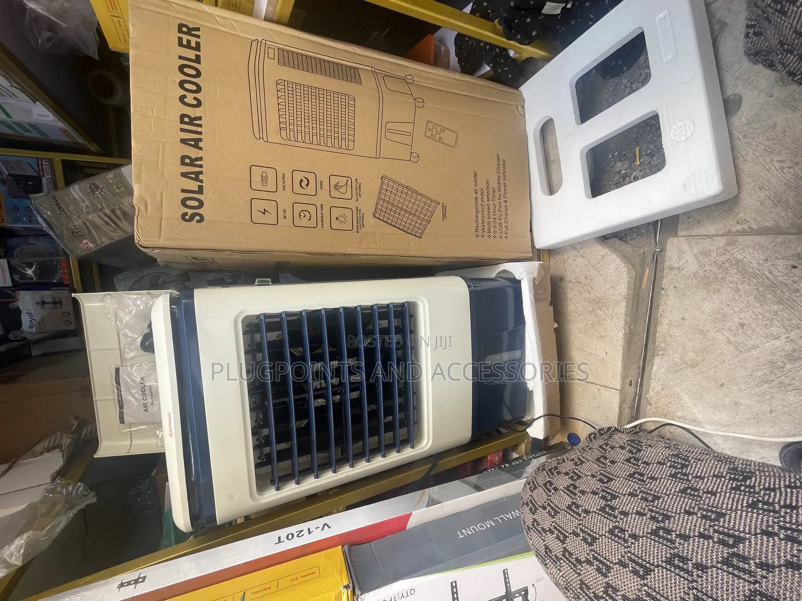 Plugpoints Solar - Rechargeable Air Cooler 15liters 50watts