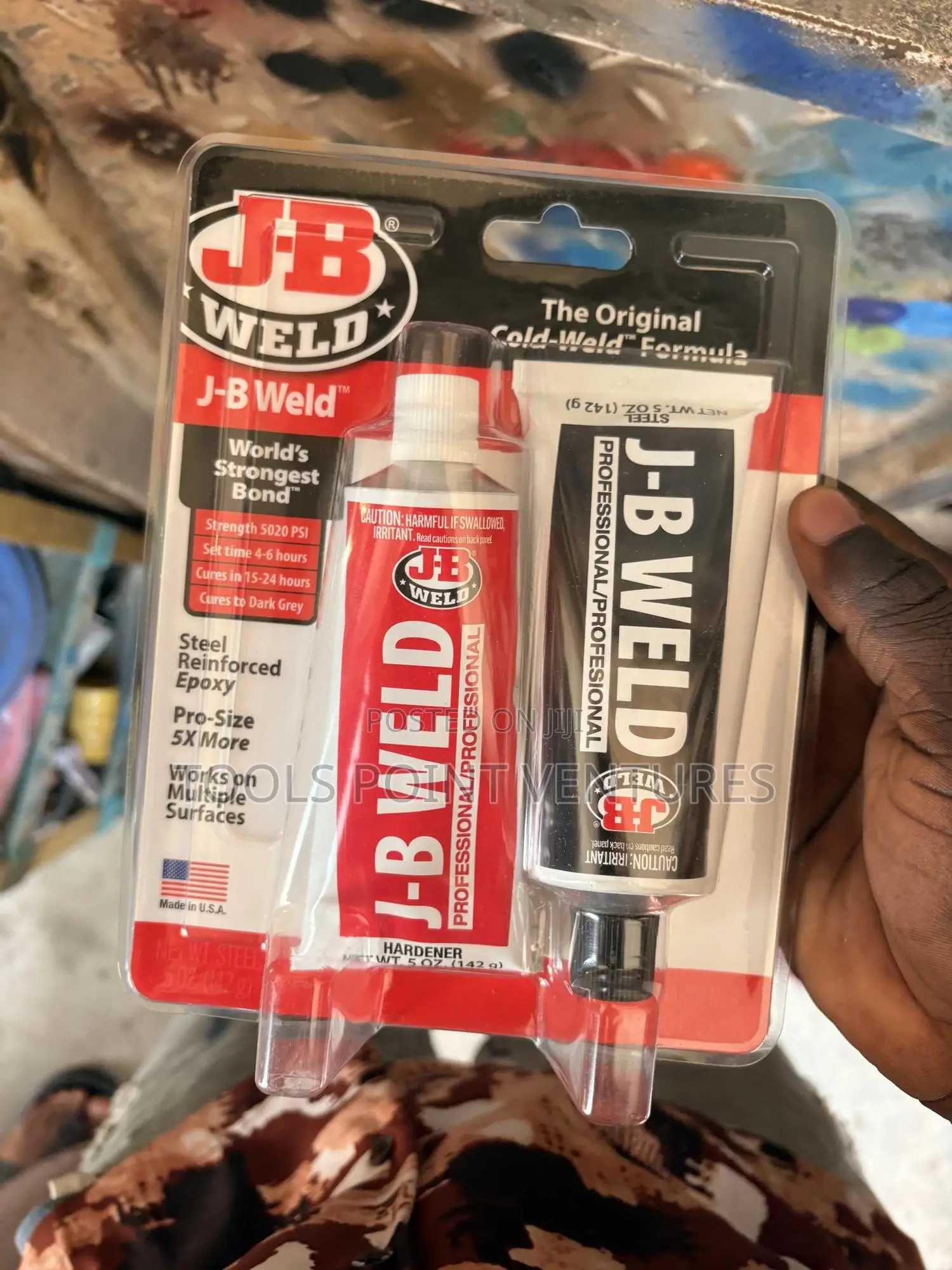J-B Weld Steel Reinforced Epoxy.