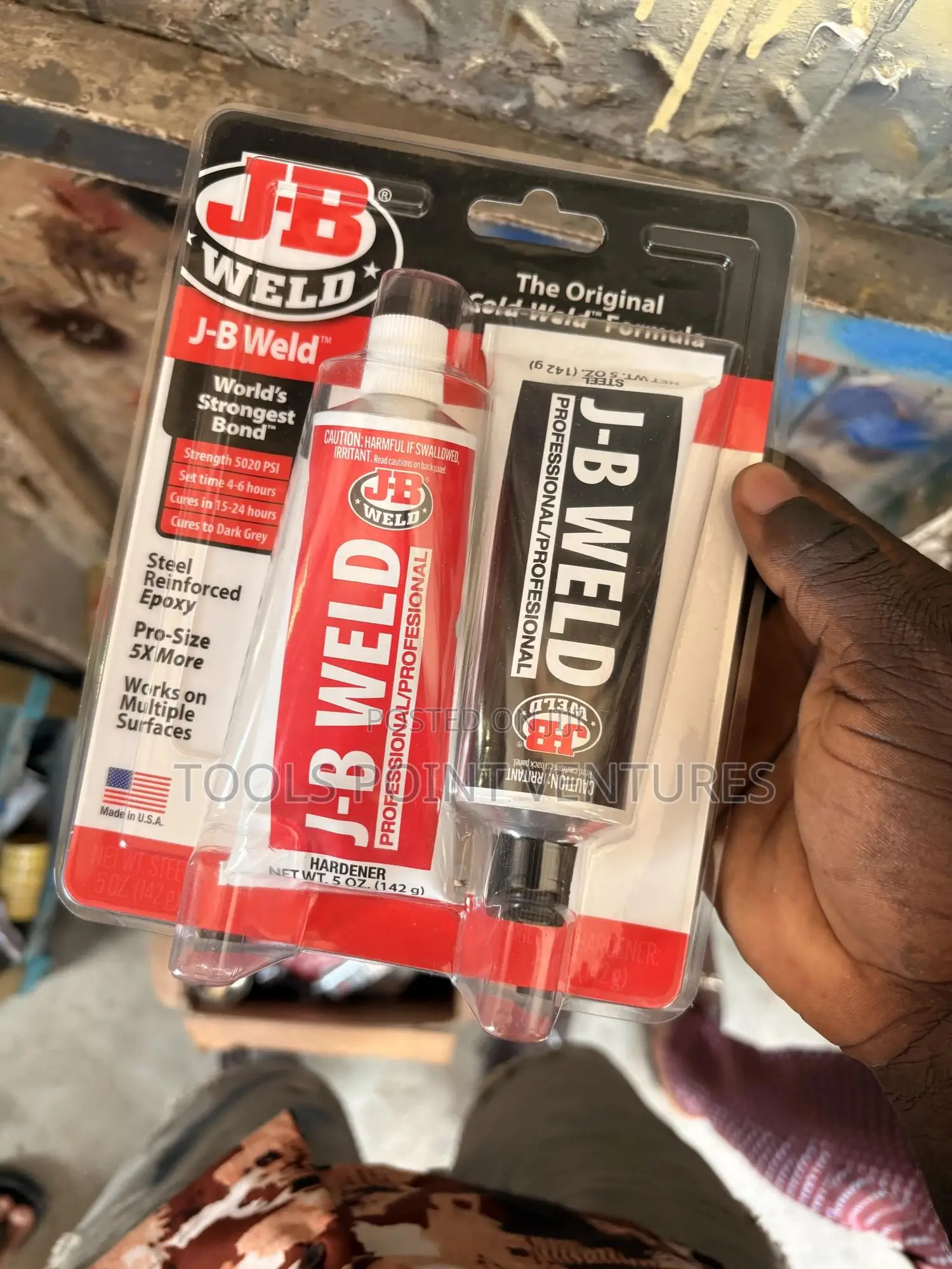 J-B Weld Steel Reinforced Epoxy.