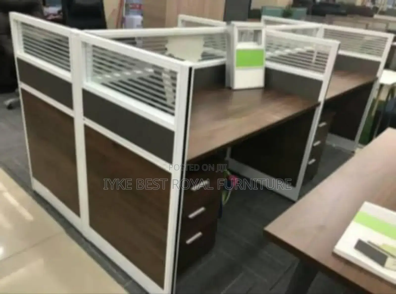 4seater Office Workstation With Mobel Drawer