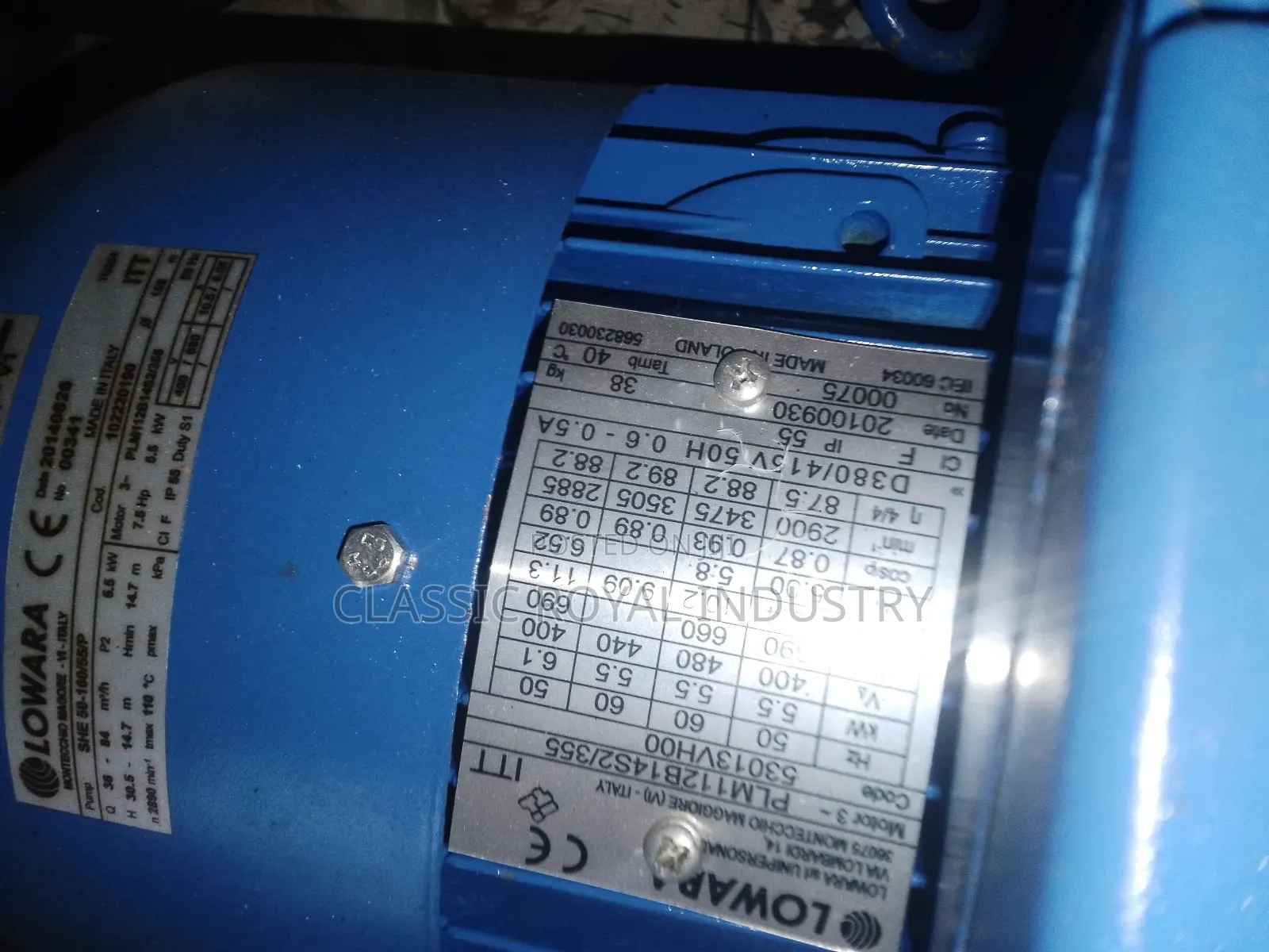 5.5 Kw Lowara Stainless Pump 7.5 Hp
