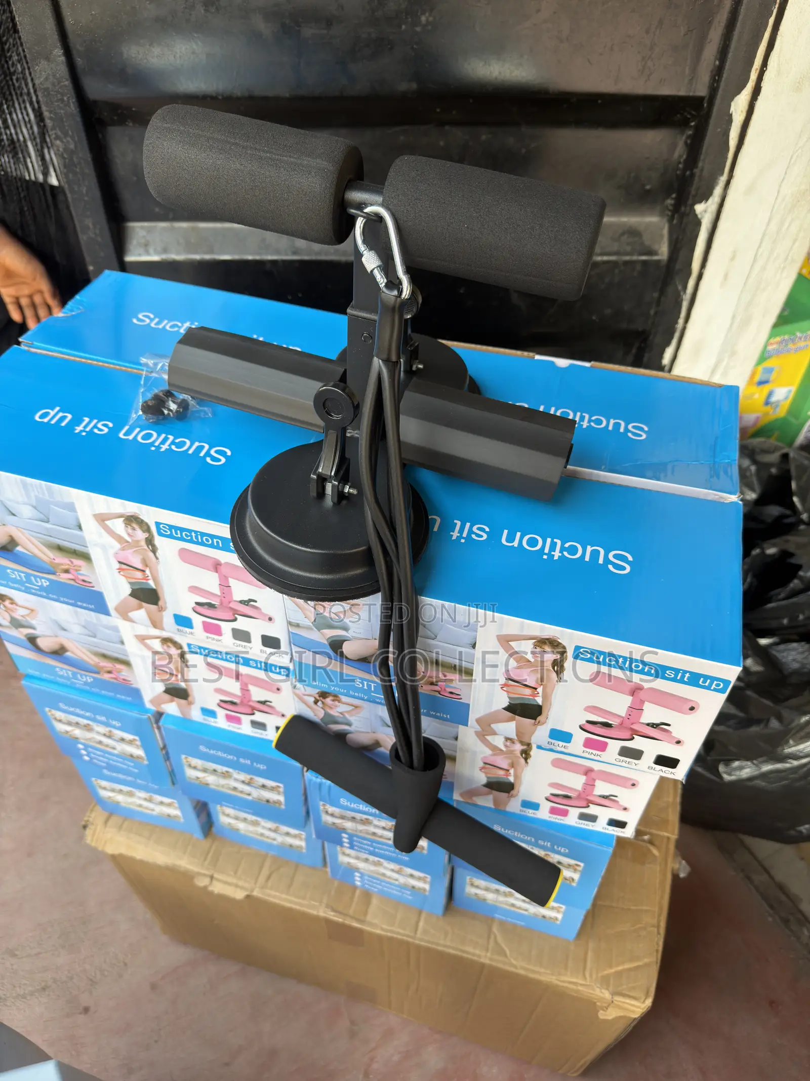 Double Suction Sit Up Bar With Rope