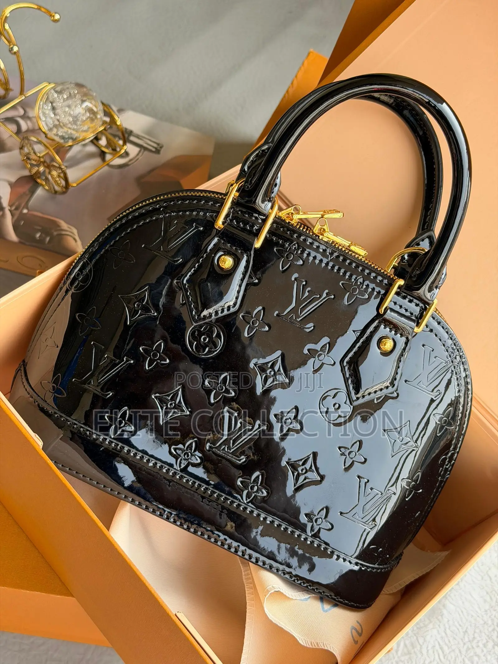 Louis Vuitton Glossy Alma Bag Deep-Pink Wine •Red •Babypink• Black