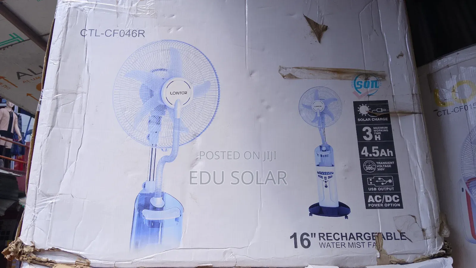 Solar Standingfan 16 Inches Water Fan