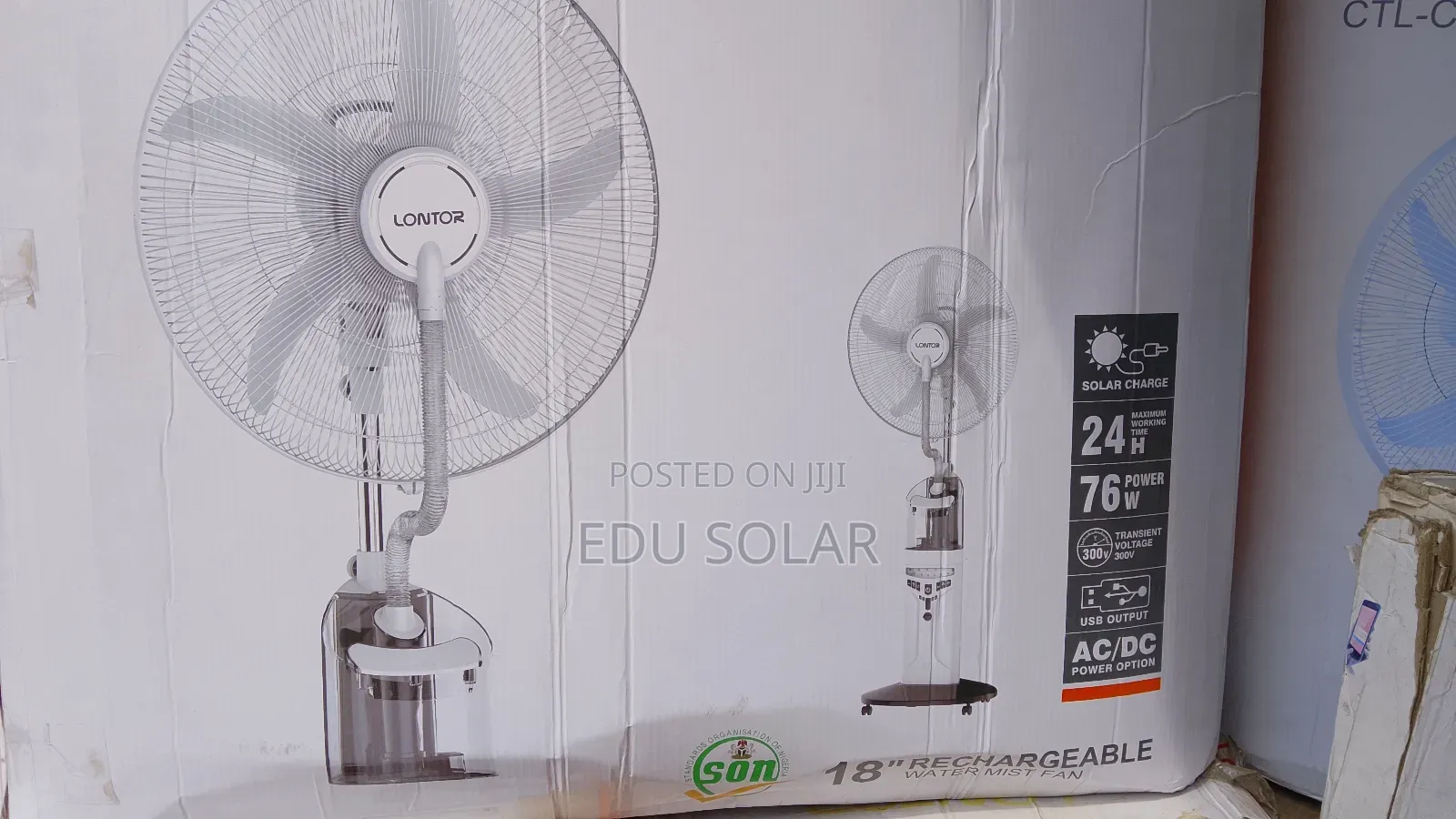 Solar Standingfan 18inches Water Fan