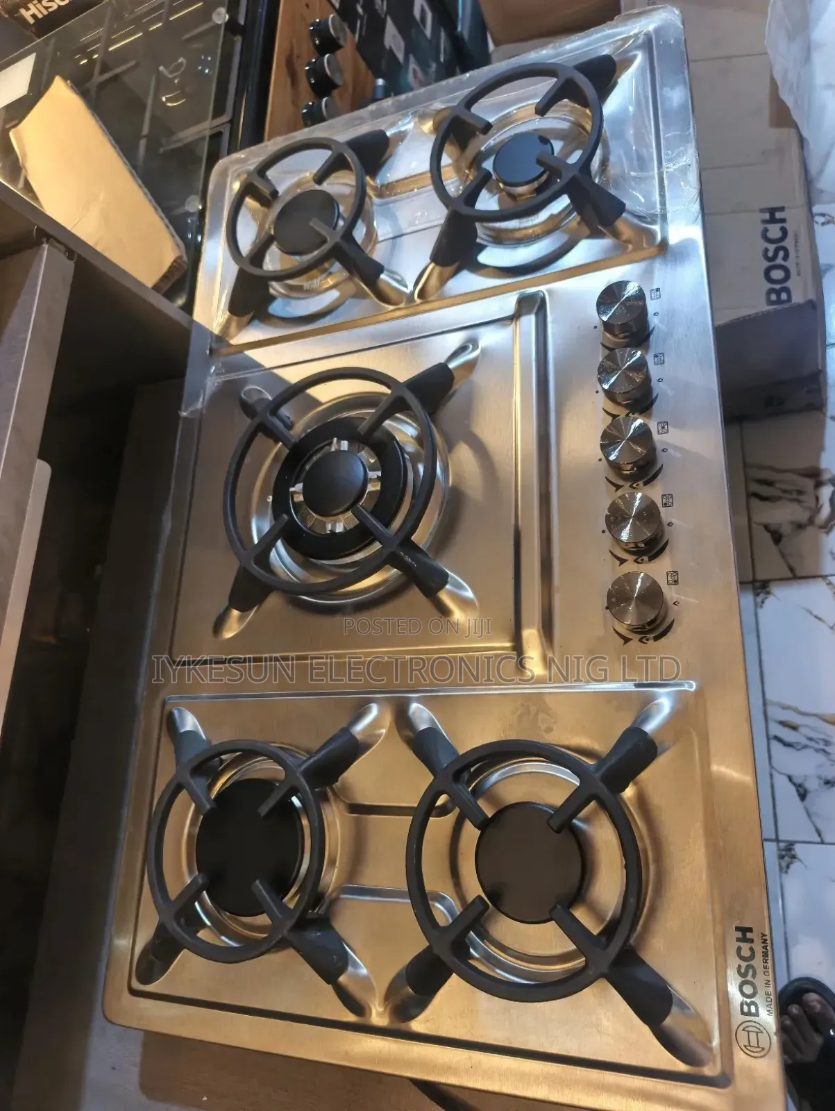 Original Bosch Inbuilt Luxury 5 Burners Gas Cooker (Blue Flame Light)