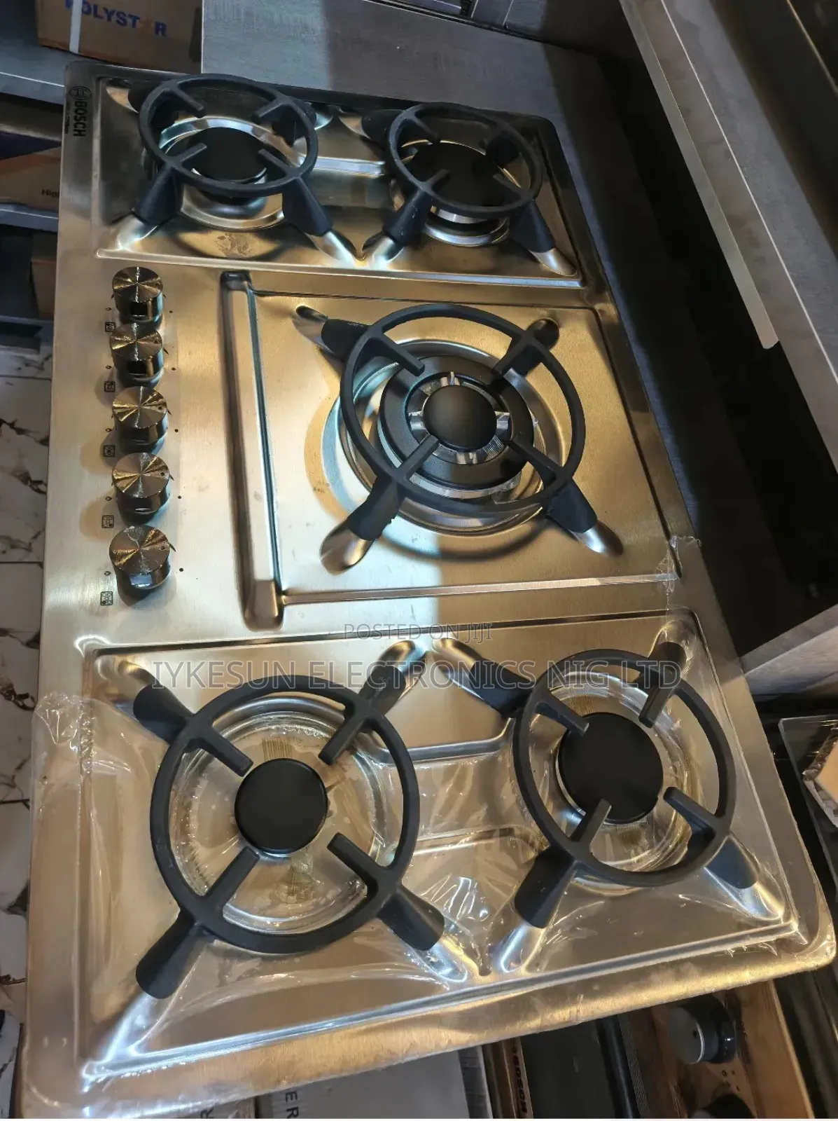 Original Bosch Inbuilt Luxury 5 Burners Gas Cooker (Blue Flame Light)