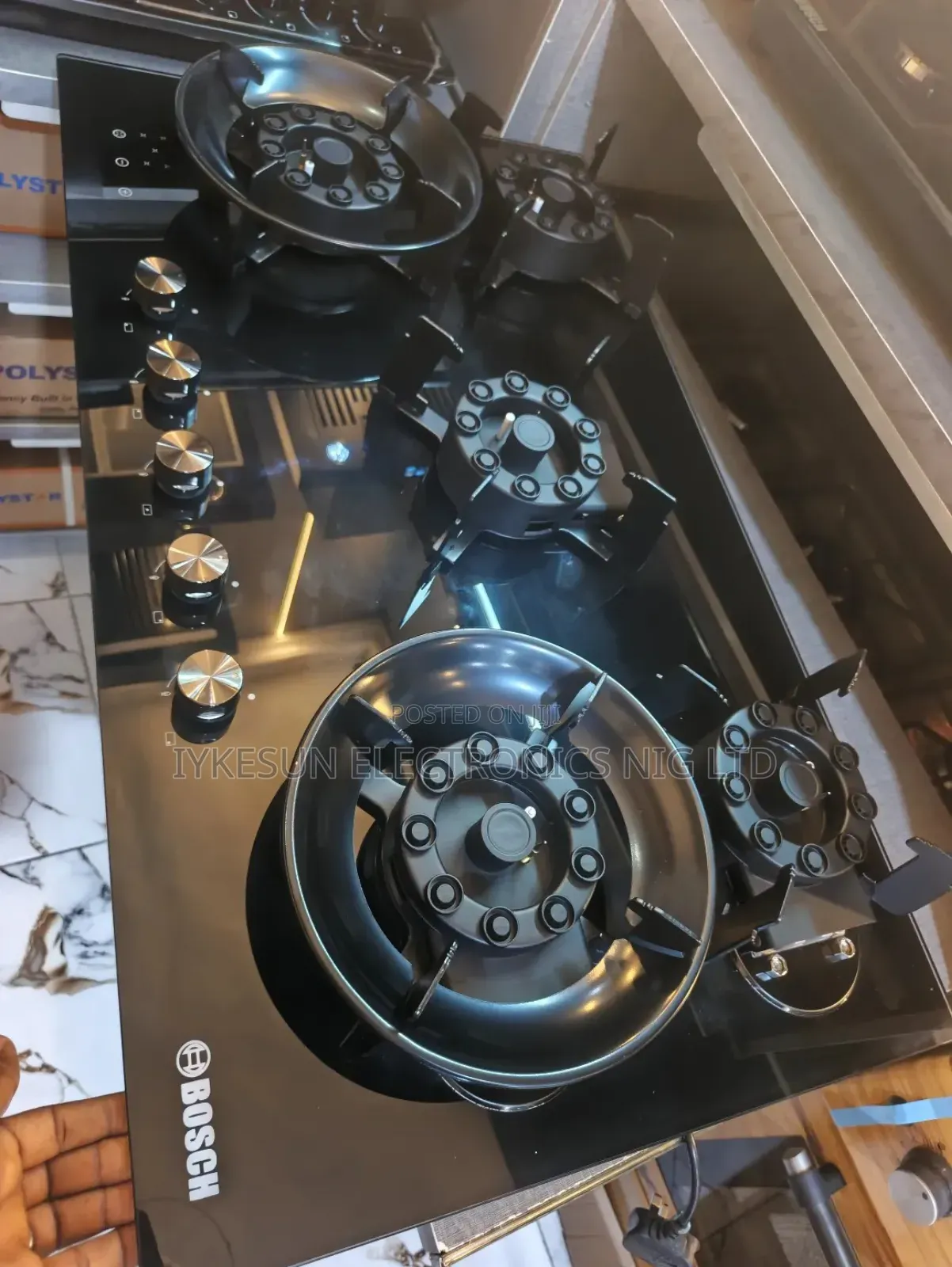 Original Bosch Built-in Flips Up Very Sweet Burners Gas Cooker Hob