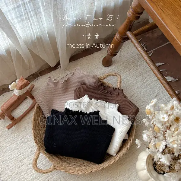 Baby Long-Sleeve Ribbed Knit Top | Baby Knitted Inner Sweater
