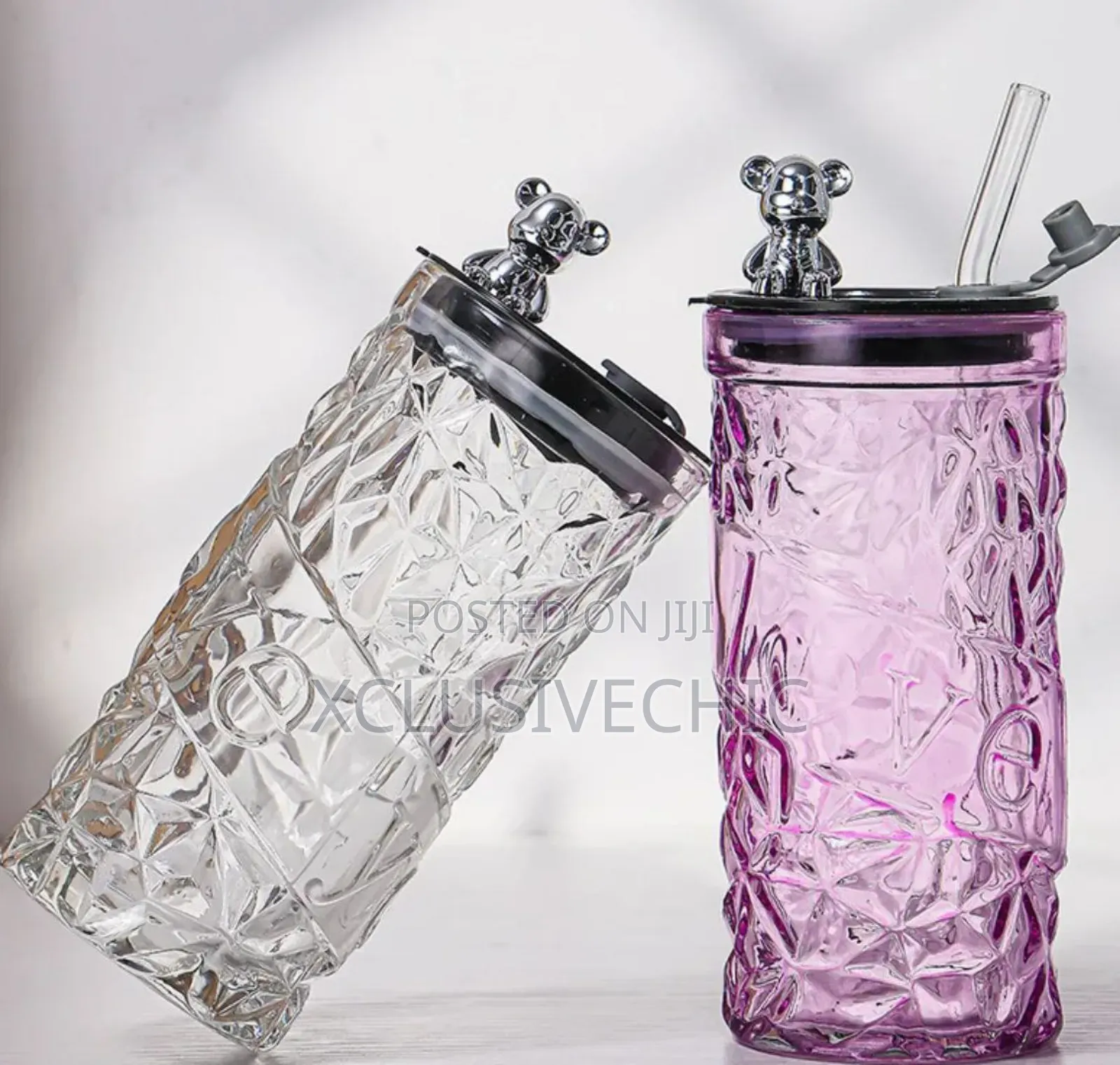 350ml Glass Tea/Coffee/Juice Mug
Cups With Straw