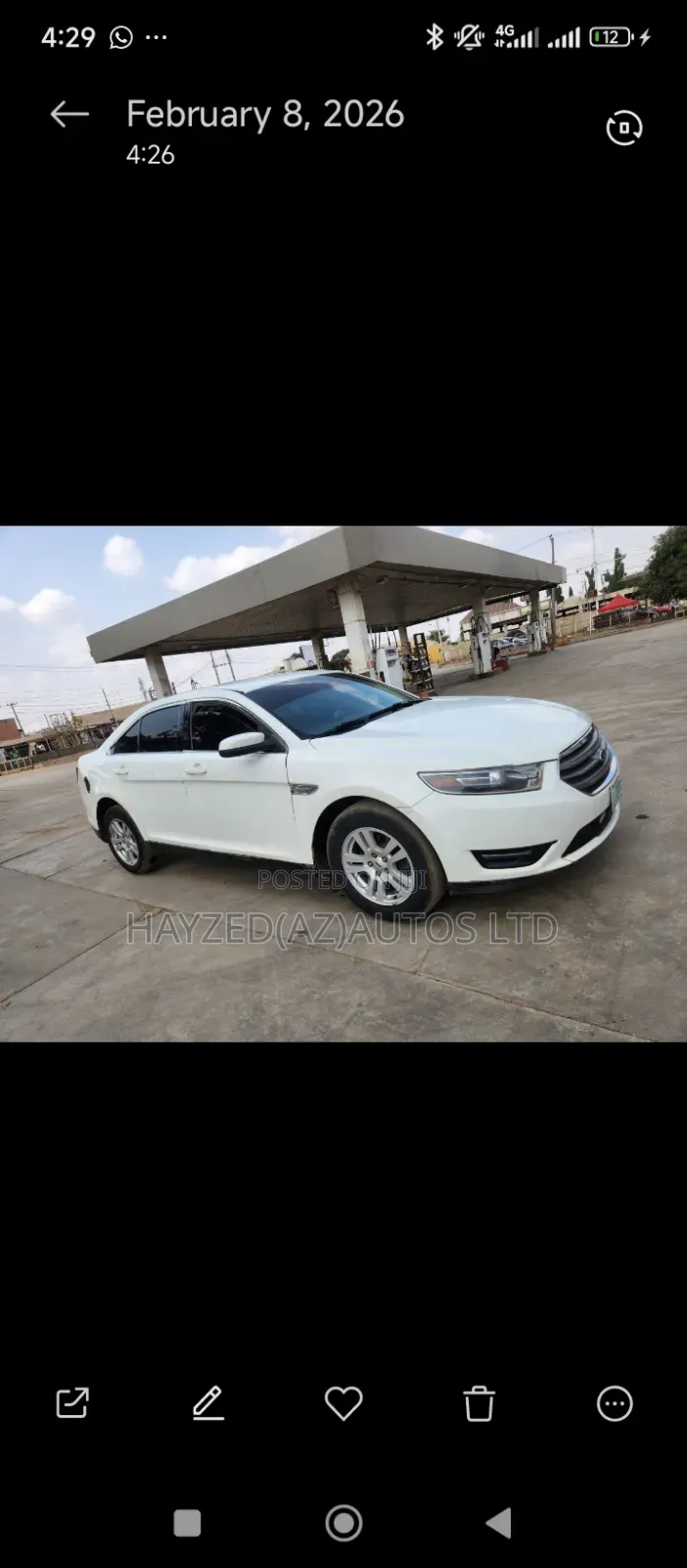 Ford Taurus Limited 4dr Sedan (3.5L 6cyl 6A) 2014 White