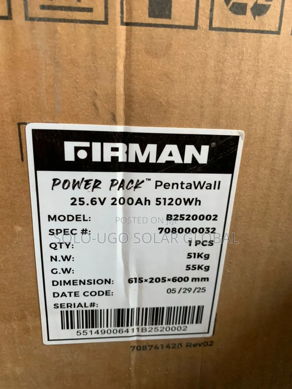 5khw 24v Firman Lithium Ion Battery