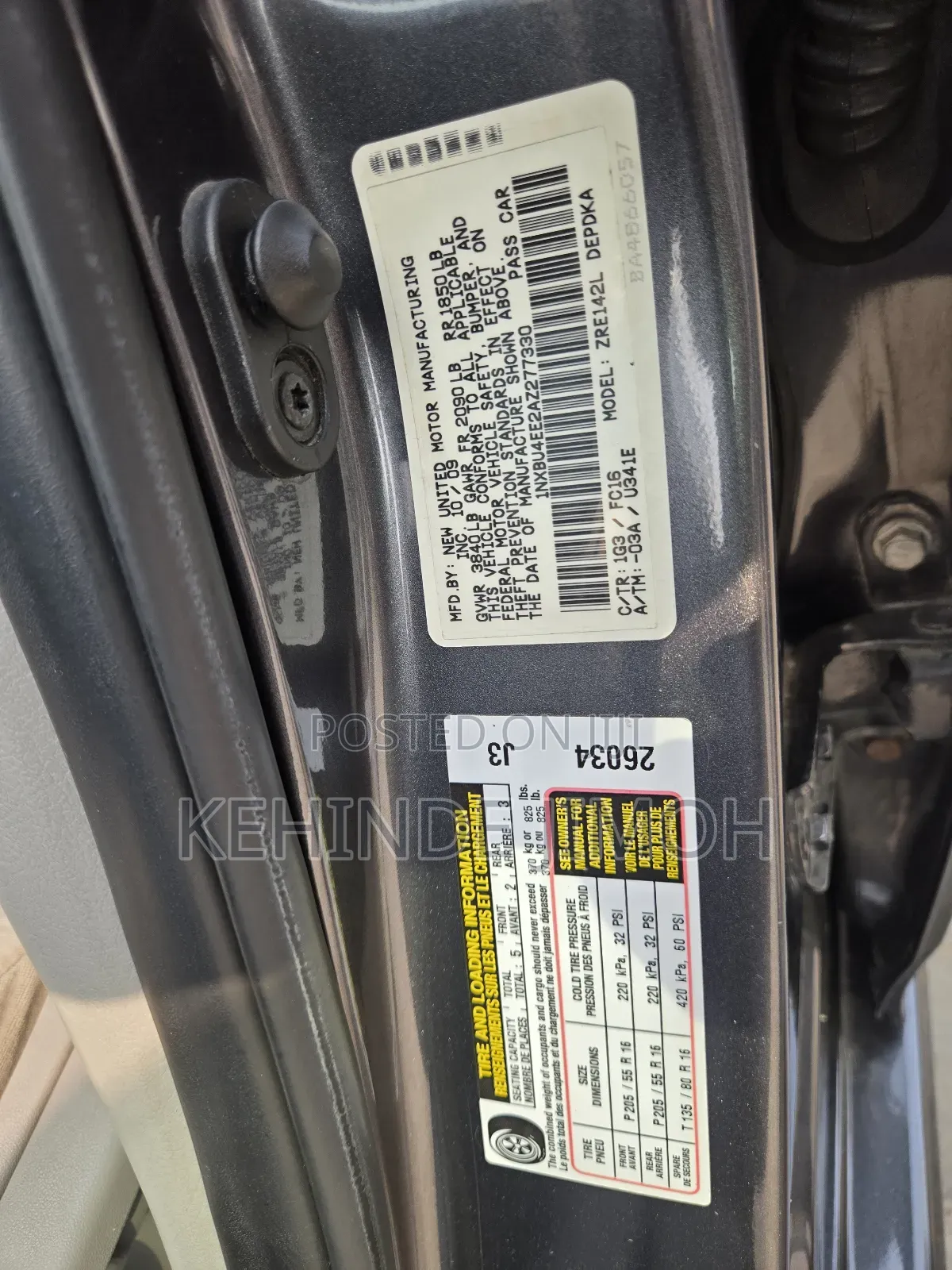 Toyota Corolla LE 4dr Sedan (1.8L 4cyl 4A) 2010 Black