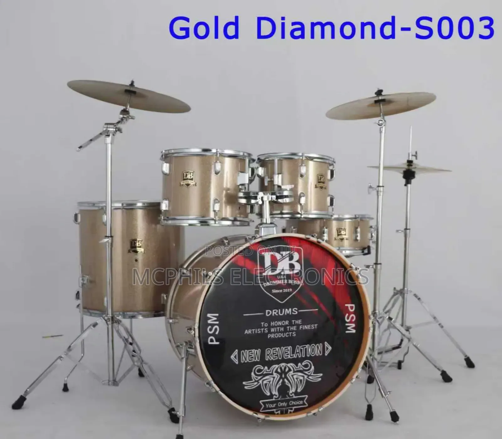 Drummer Boss Alpha Series Professional High End Drums Set