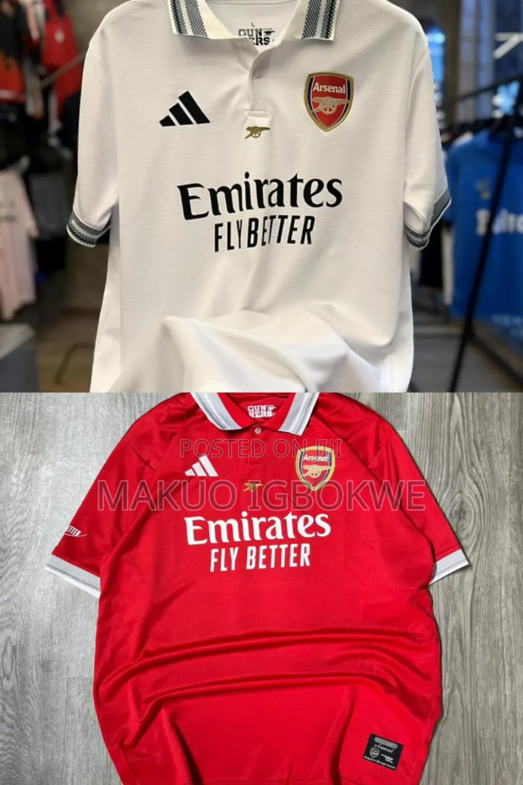 Arsenal and Other Clubs Officials Jerseys Outfits