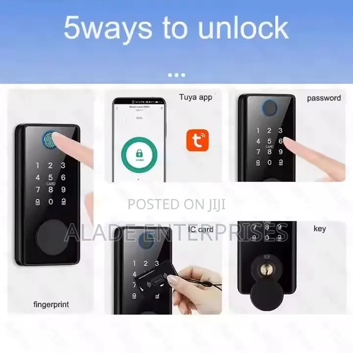 Tuya App Deadbolt Door Lock, Entry Door Lock With Password Fingerprint