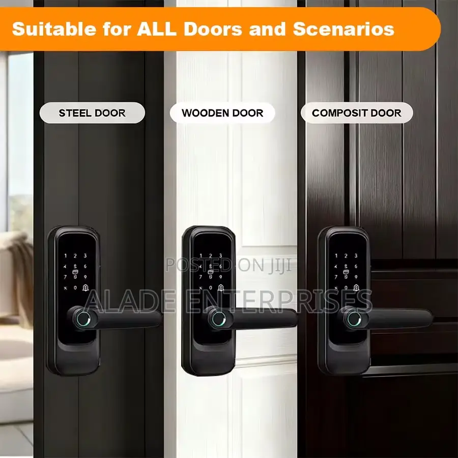 Tuya Wifi Bedroom Smart Door Lock With Fingerprint Electric Door Knob
