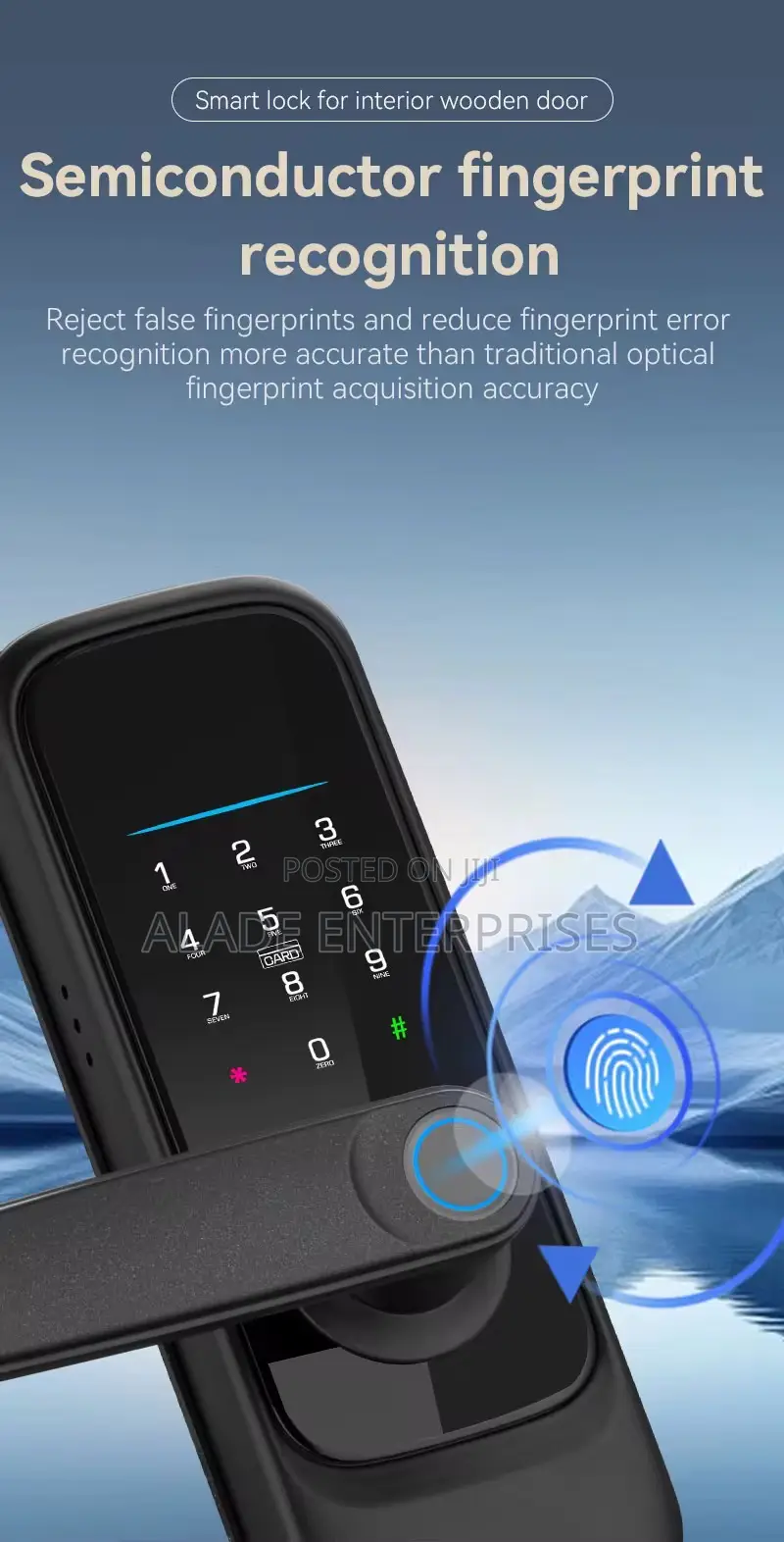Tuya Wifi Bedroom Smart Door Lock With Fingerprint Electric Door Knob