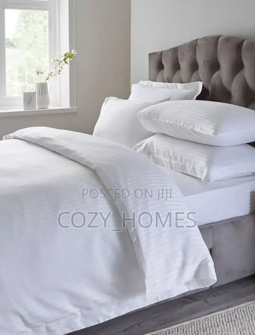 White Duvet Bedsheet Set – 100% Cotton Material Hotel Standard (6x6)