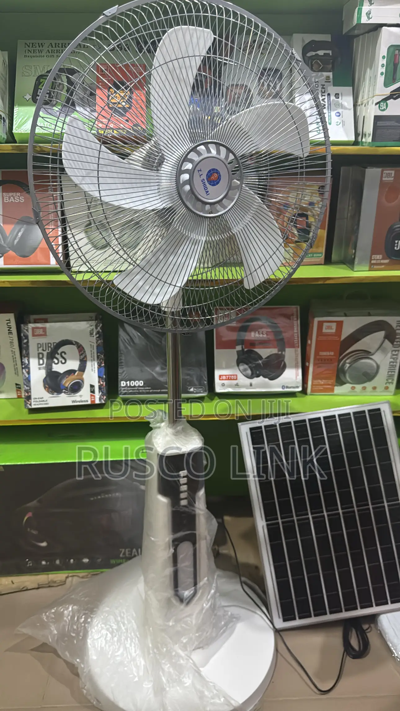 Zl 16 Inches Rechargeable Solar Fan