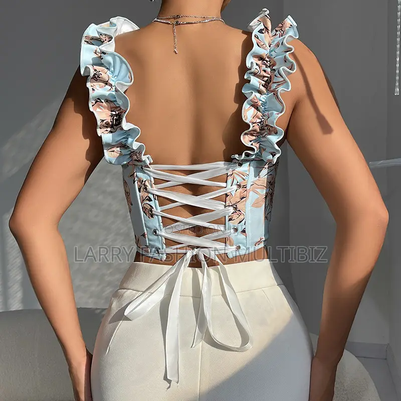 Ruffle Hand Crop Top