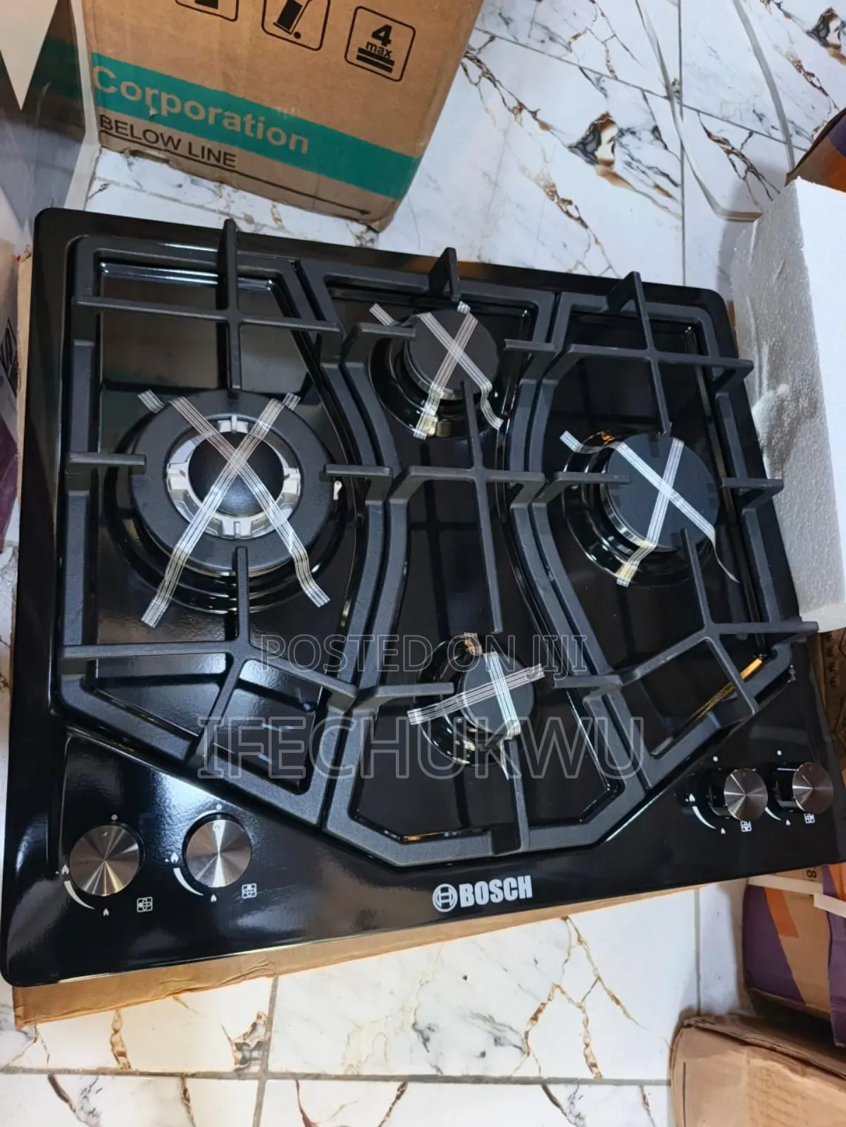 Original Quality Bosch Built-in 4 Burners Black Steel Gas Gas Cooker