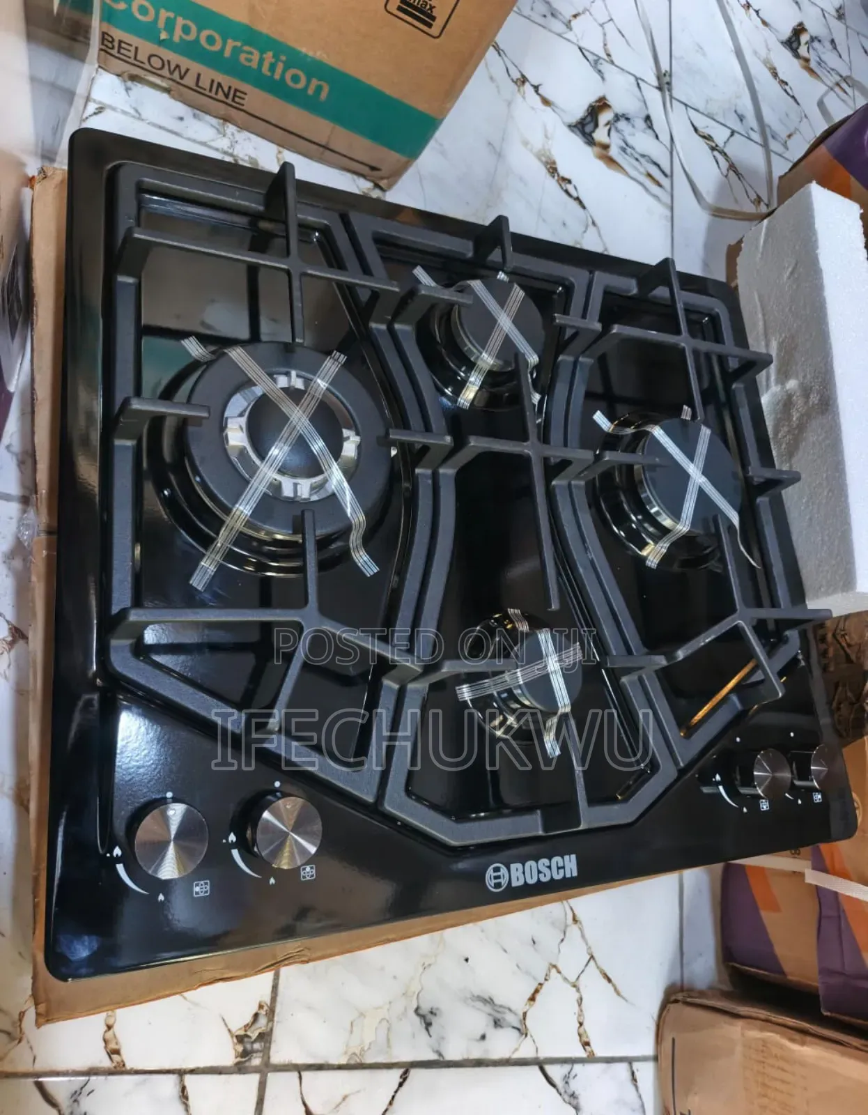 Original Quality Bosch Built-in 4 Burners Black Steel Gas Gas Cooker