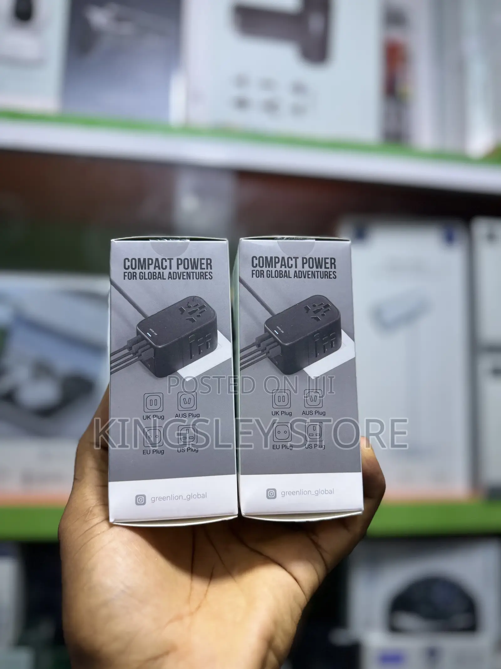 Green Lion Companion 45 Universal Travel Adapter – Black