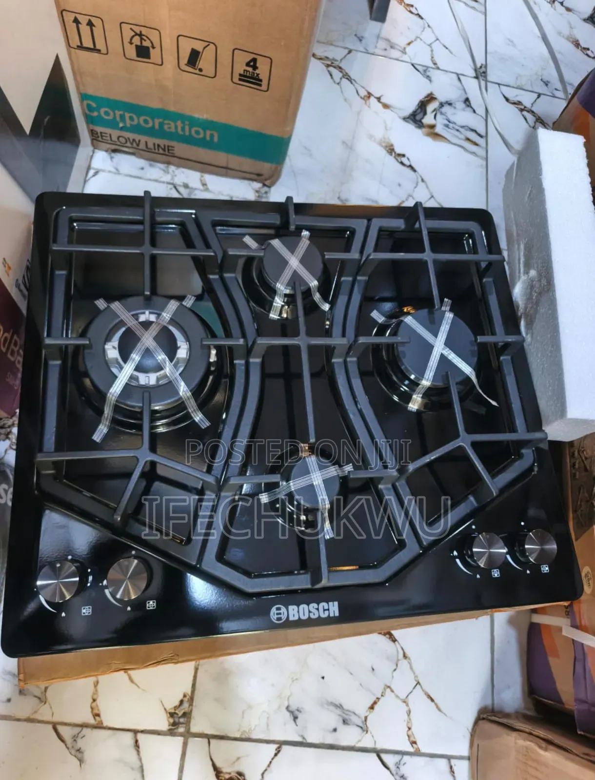 Original Bosch Built-in Luxury Blueflame Light 4 Burners Gas Cooker
