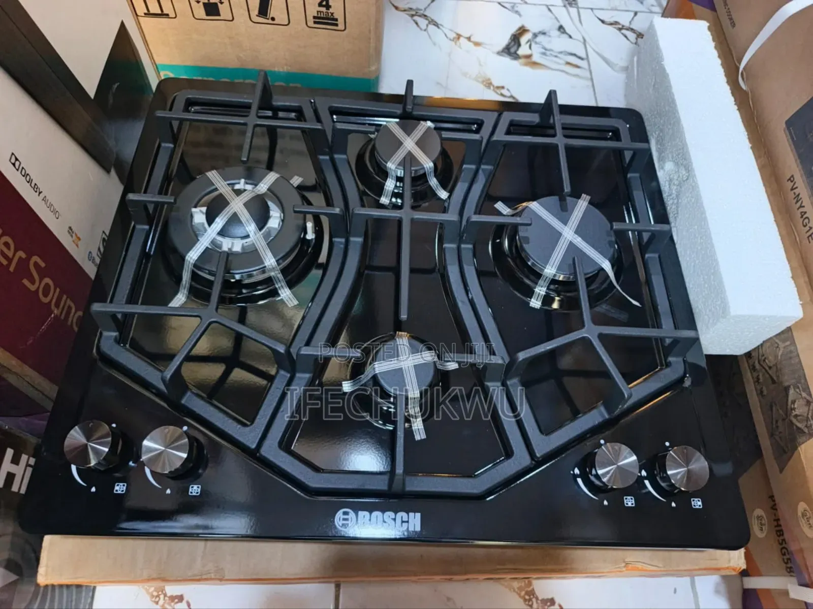 Original Bosch Built-in Luxury Blueflame Light 4 Burners Gas Cooker