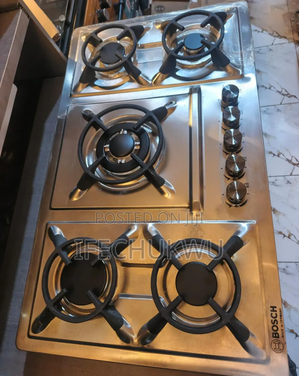 Original Bosch Inbuilt New Design 5 Burners Stainless Steel Gas Cooker