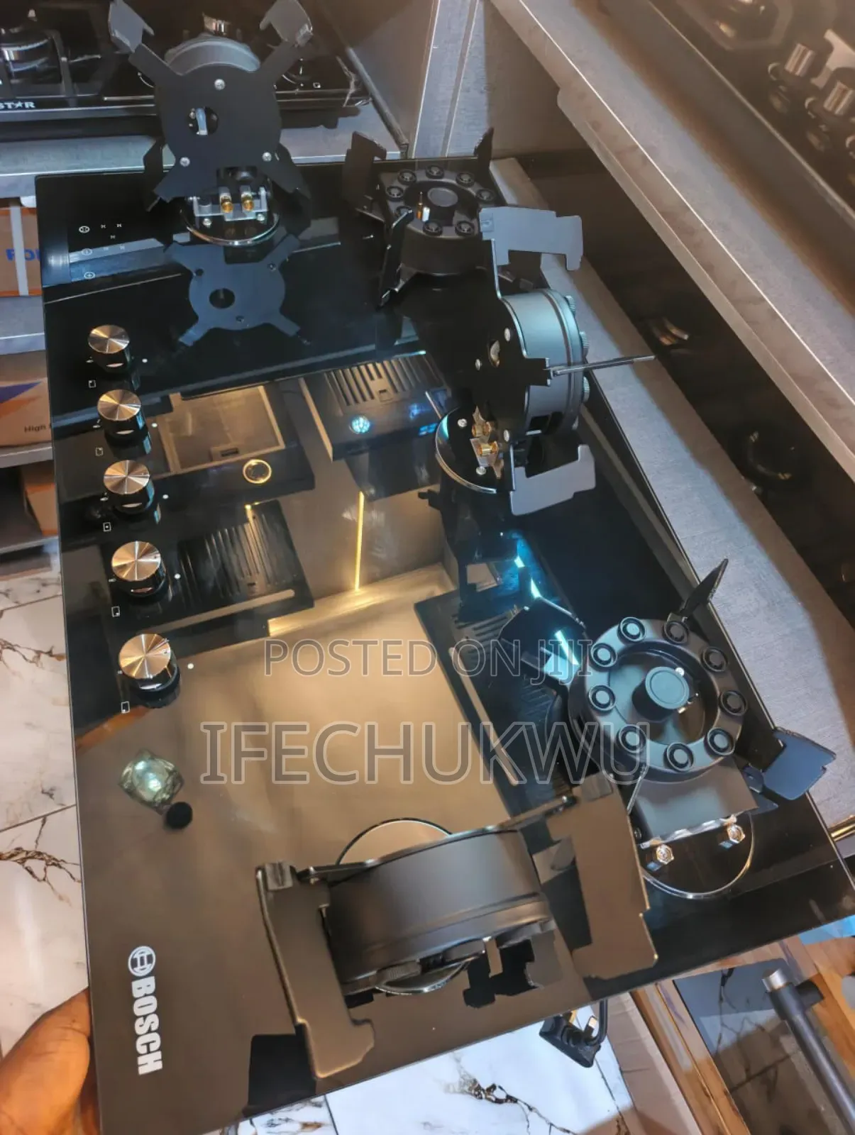 Original Quality Bosch Built-in Luxury Flips Up 5 Burners Gas Cooker