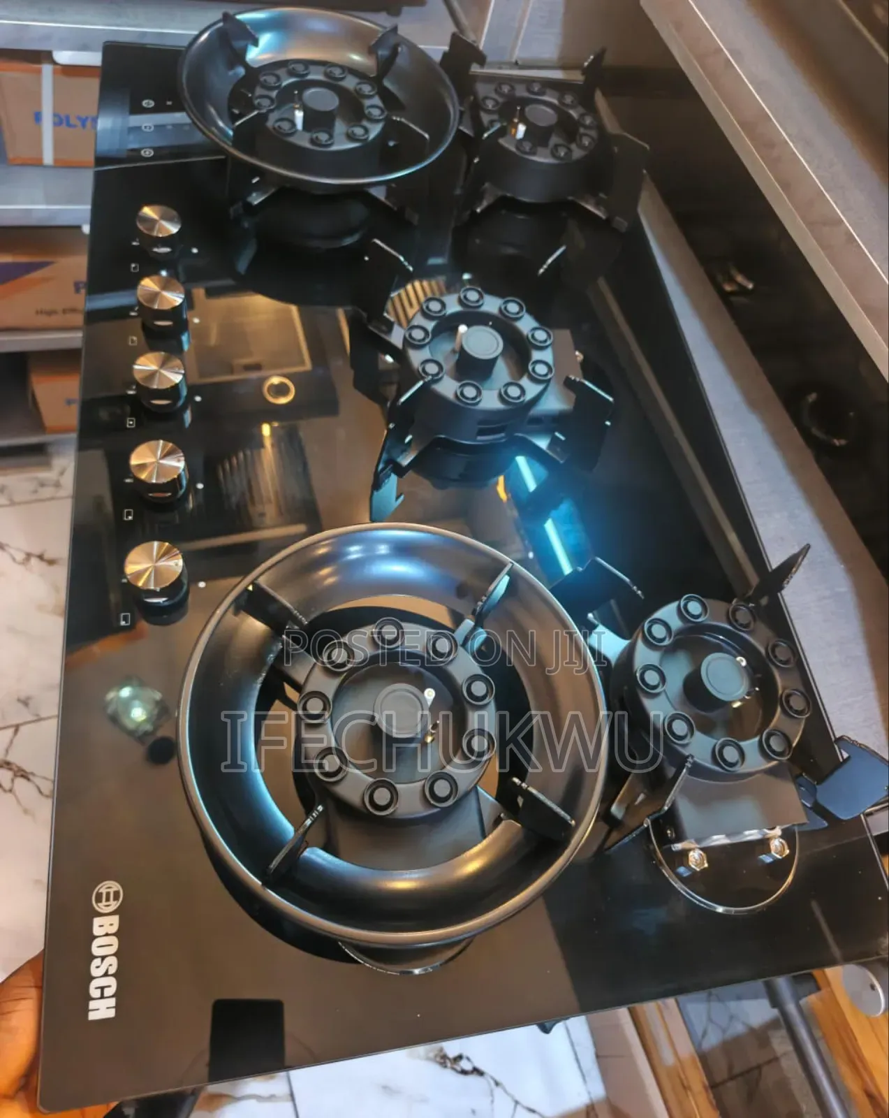 Original Bosch Blueflame Light Built-in Flips Up 5 Burners Gas Cooker