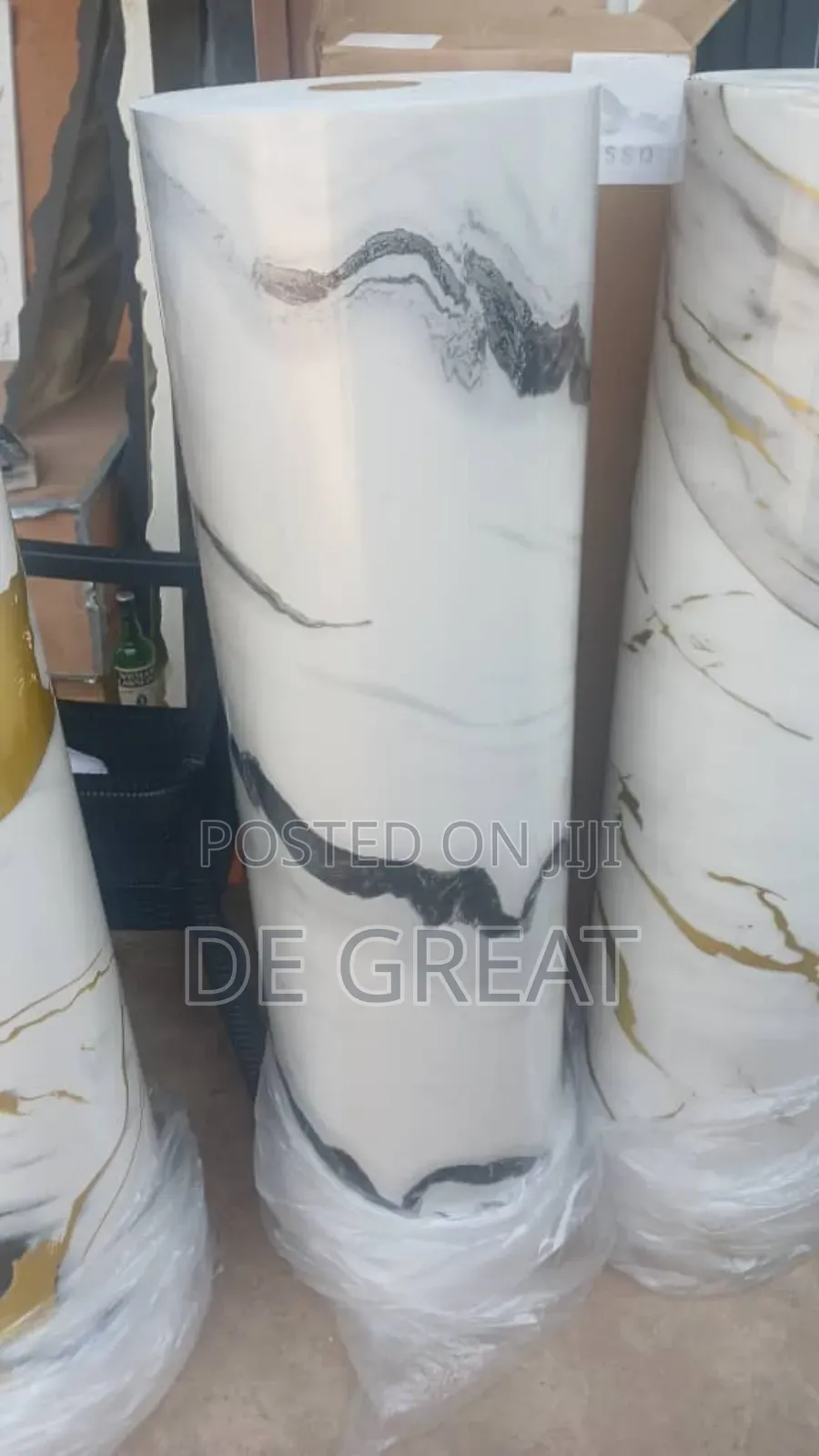 Foldable Marble Sheet Black And White Design