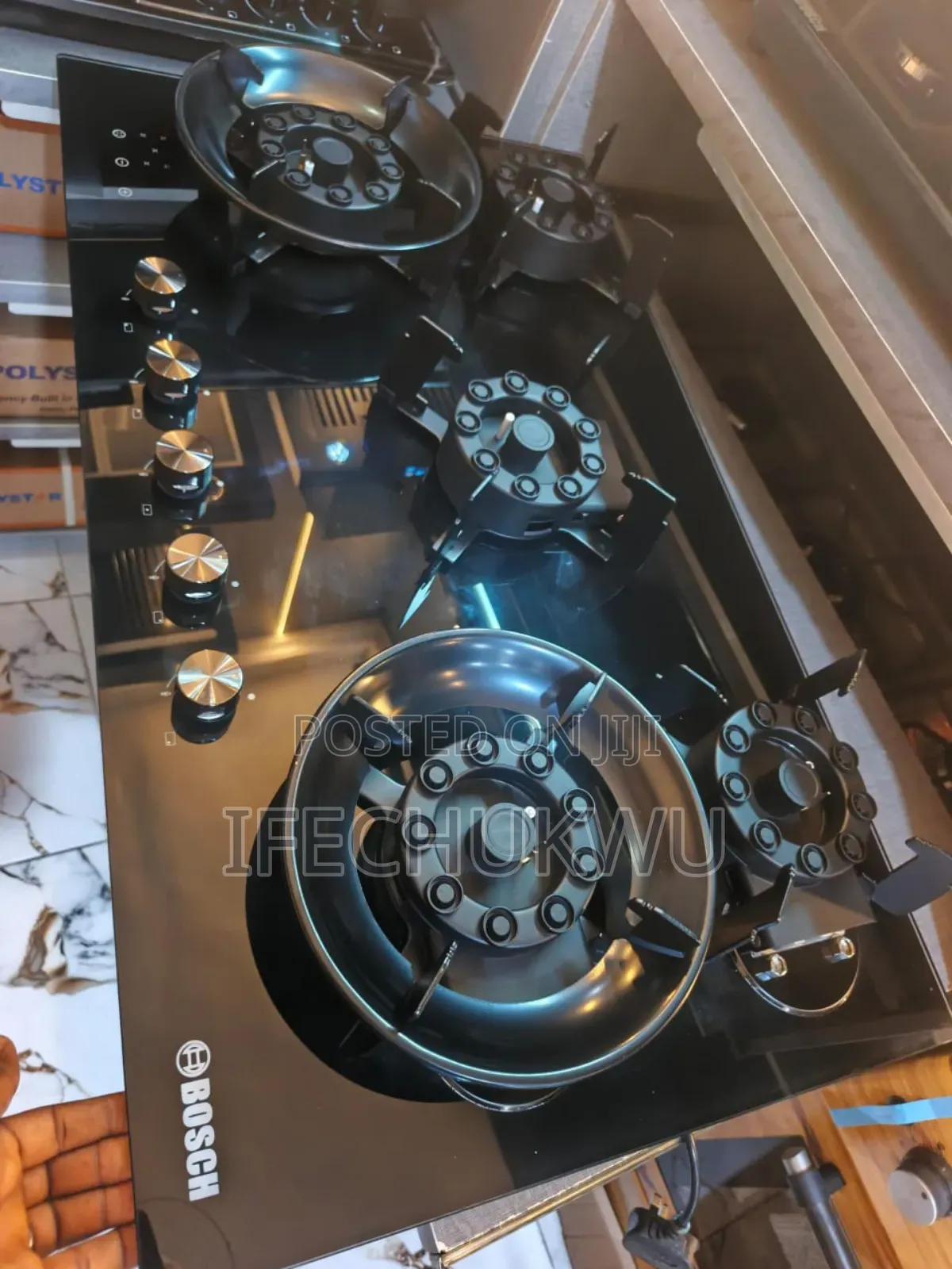 Quality Bosch Built-in Luxury Flips Up 5 Burners Gas Cooker Hob 90cm