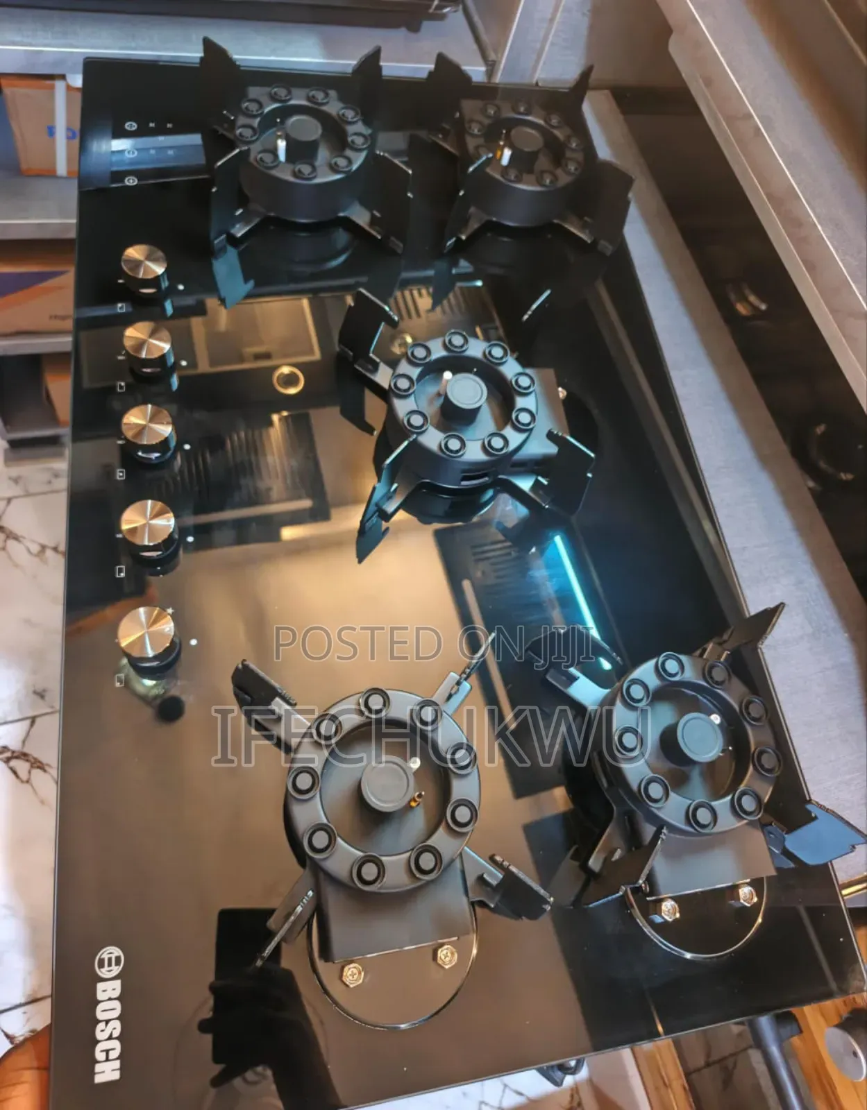 Quality Bosch Built-in Luxury Flips Up 5 Burners Gas Cooker Hob 90cm