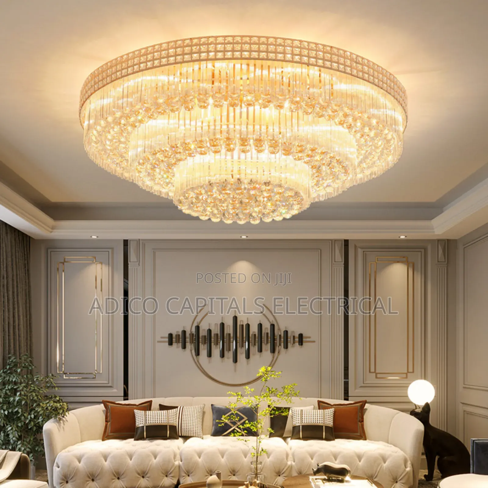 Crystal Ceiling Flush Light