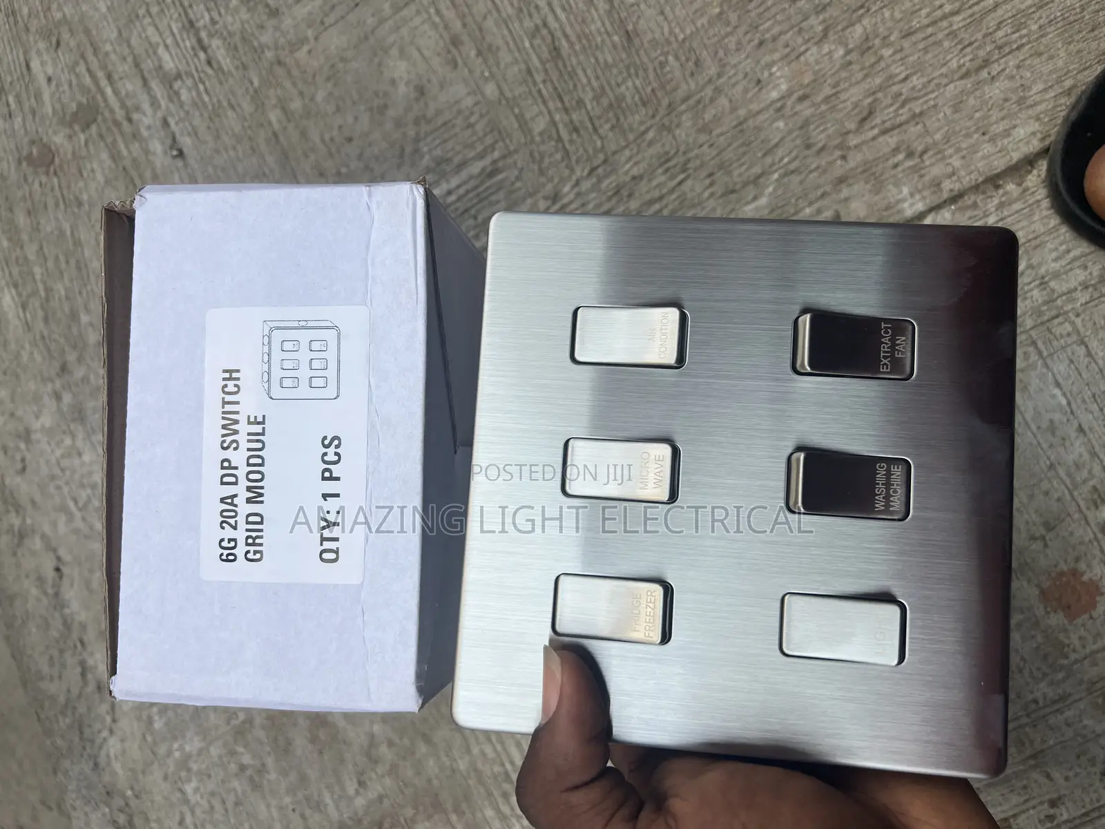 Stainless Switch 6 Gang
