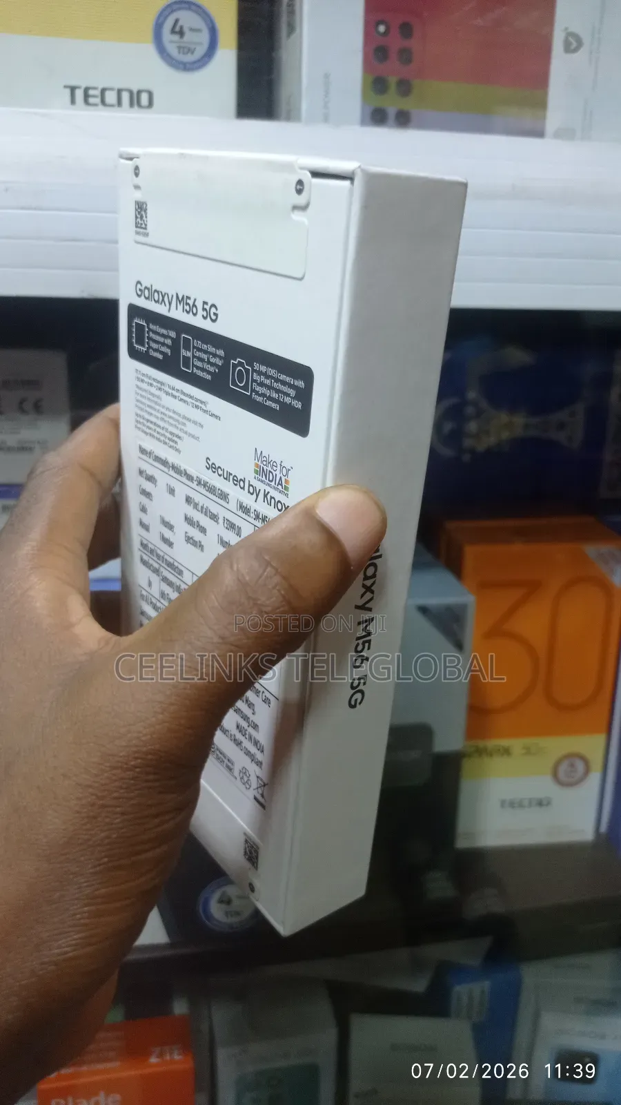 New Samsung Galaxy M56 5G 256 GB Blue