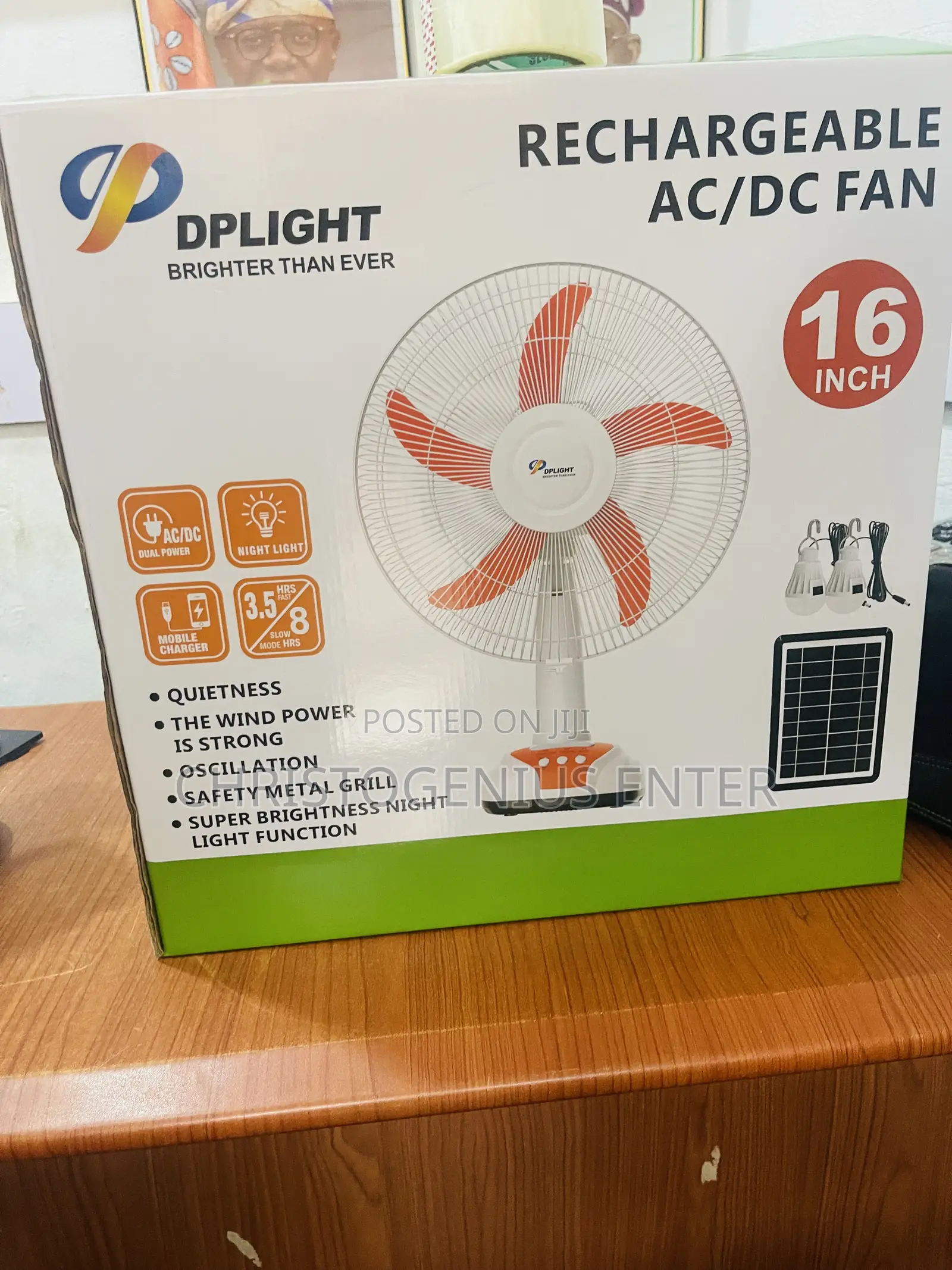 16” 2switch Series Solar Fan